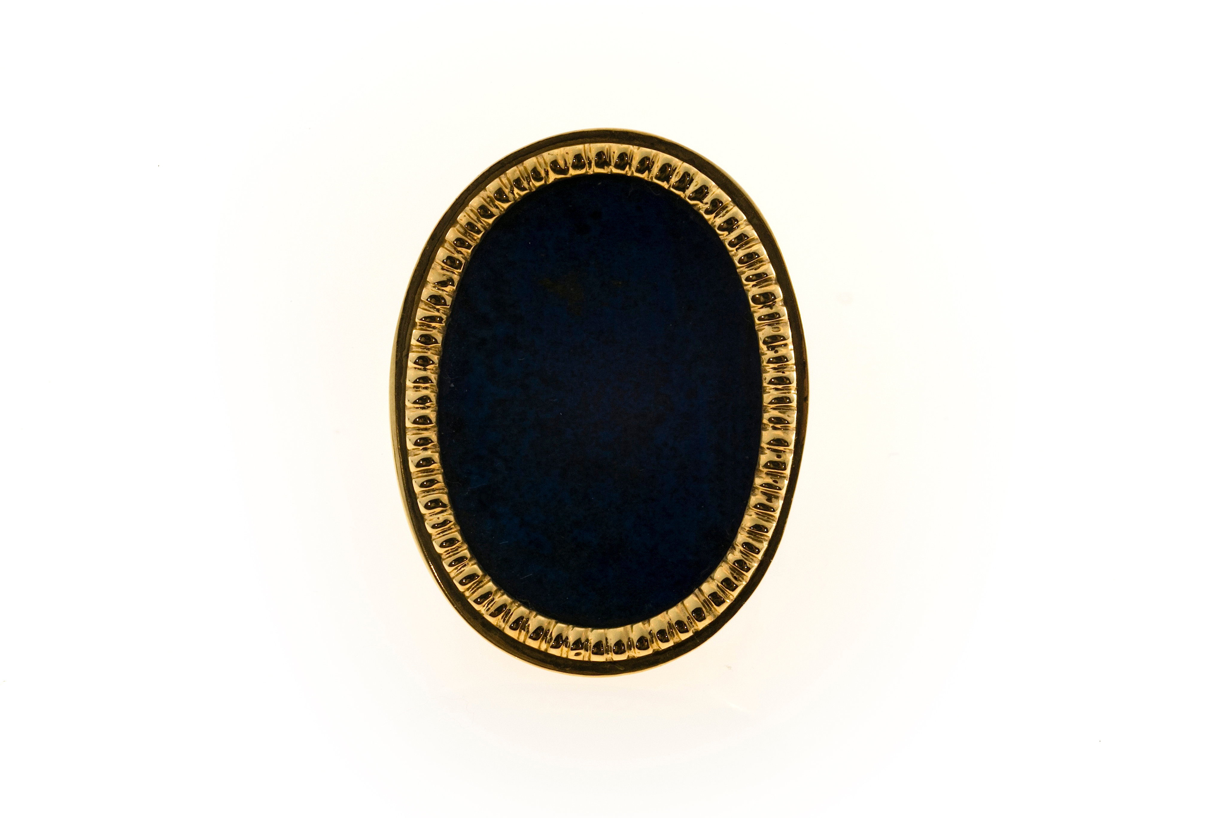 18K Yellow Gold with Lapis Lazuli Ring Size 8