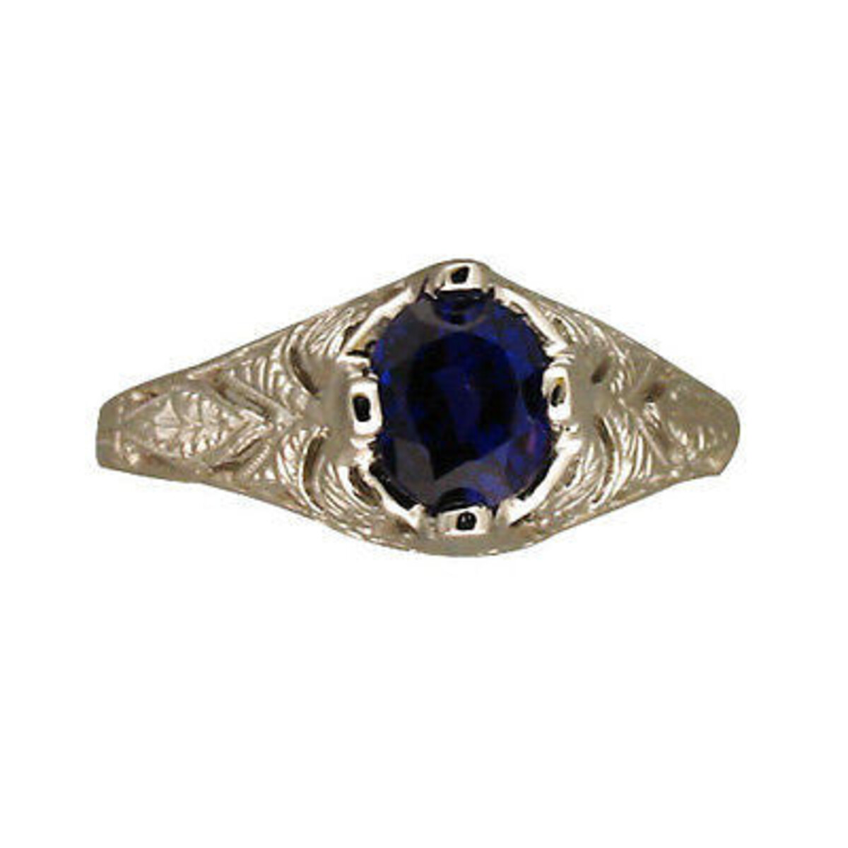 Platinum with 1.62ct. Sapphire Ring Size 7.25