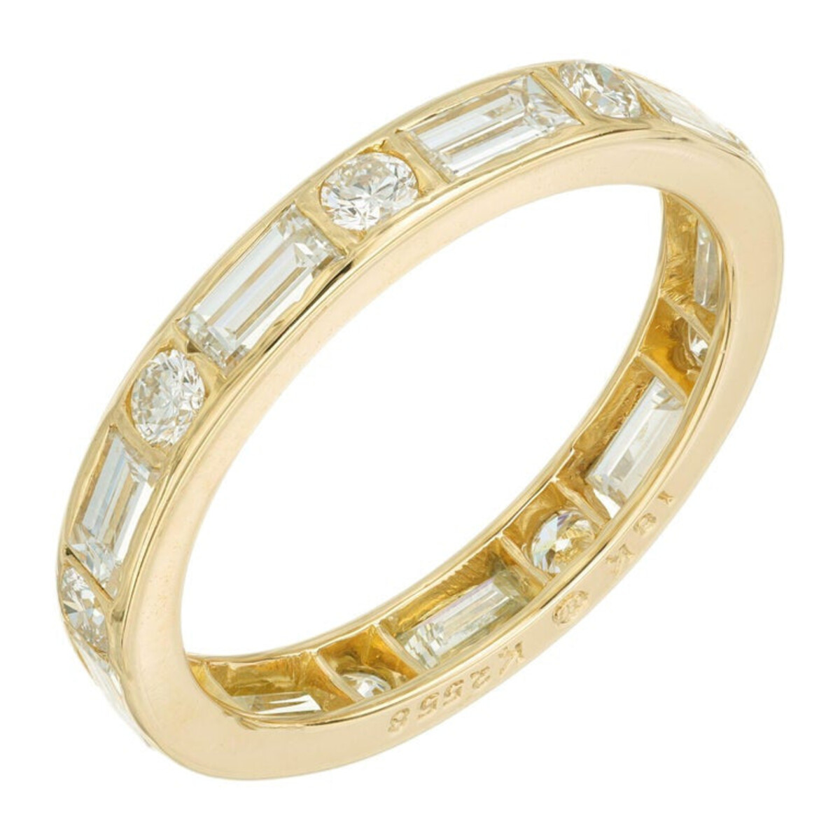 Oscar Heyman 18K Yellow Gold Diamond Wedding Band Ring Size 4.75