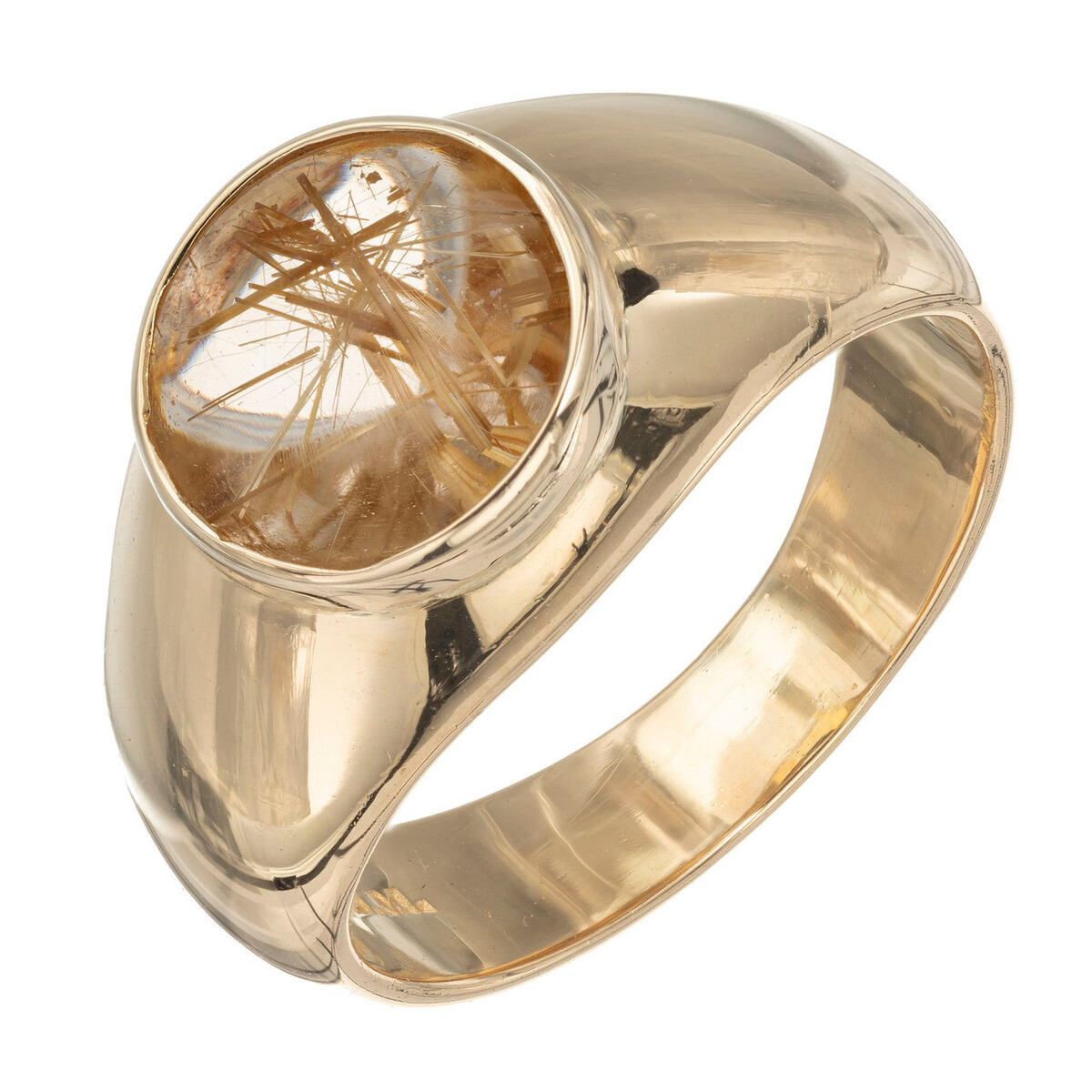 18K Yellow Gold with 2.50ct Quartz Ring Size 8.5