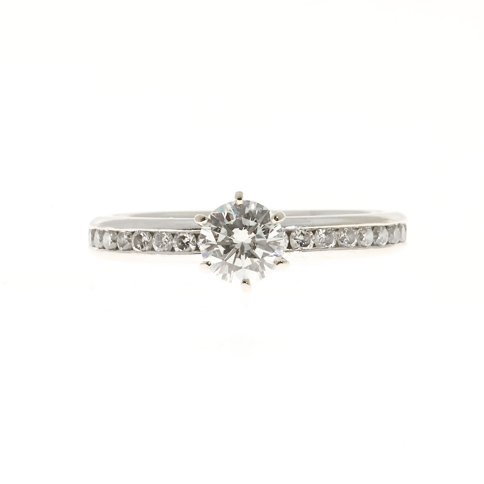 Gabriel  Co. 18K White Gold 0.50ct Diamond Ring Size 6