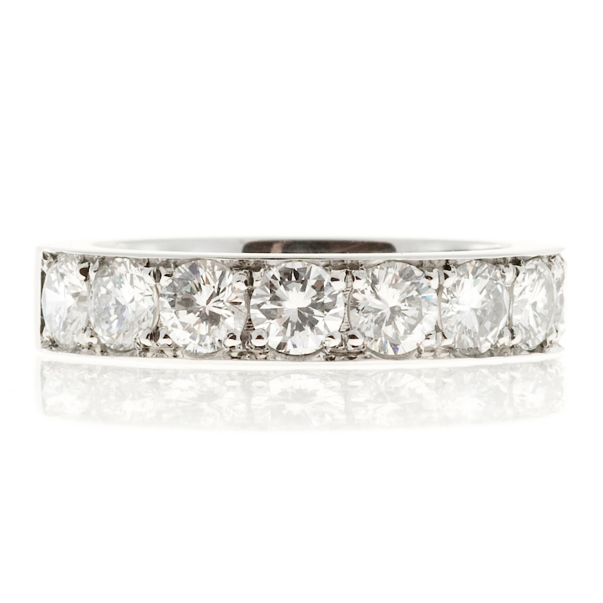 Peter Suchy Platinum with 1.65ct Diamonds Wedding Band Ring Size 6.25
