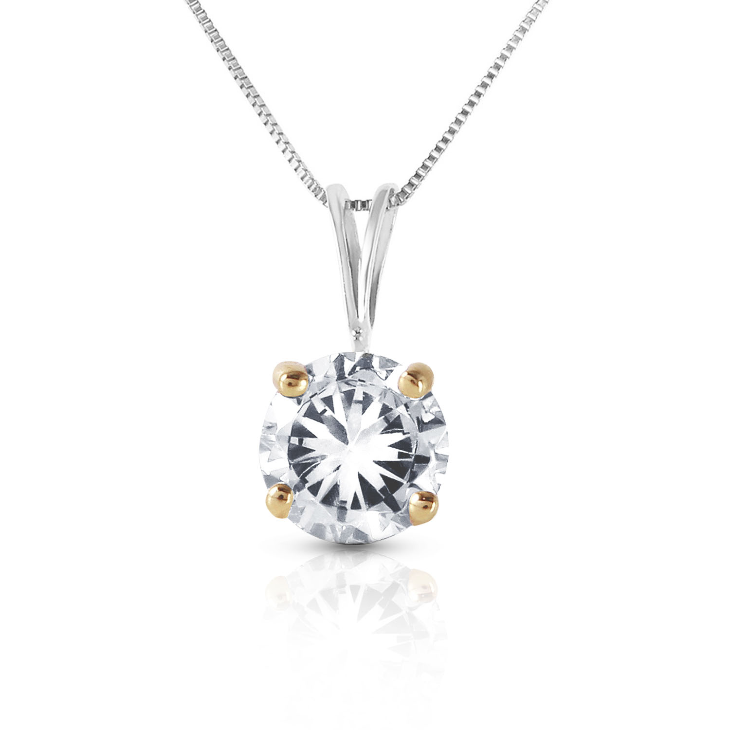 0.5 CTW 14K Solid White Gold Be Counted Diamond Necklace