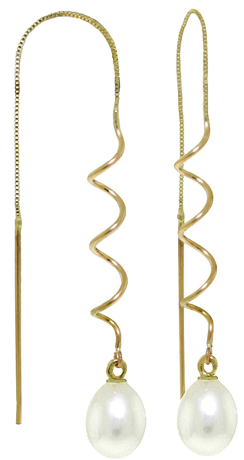 8 CTW 14K Solid Gold Sounds Like A Butterfly Cultured Pearl Earrings