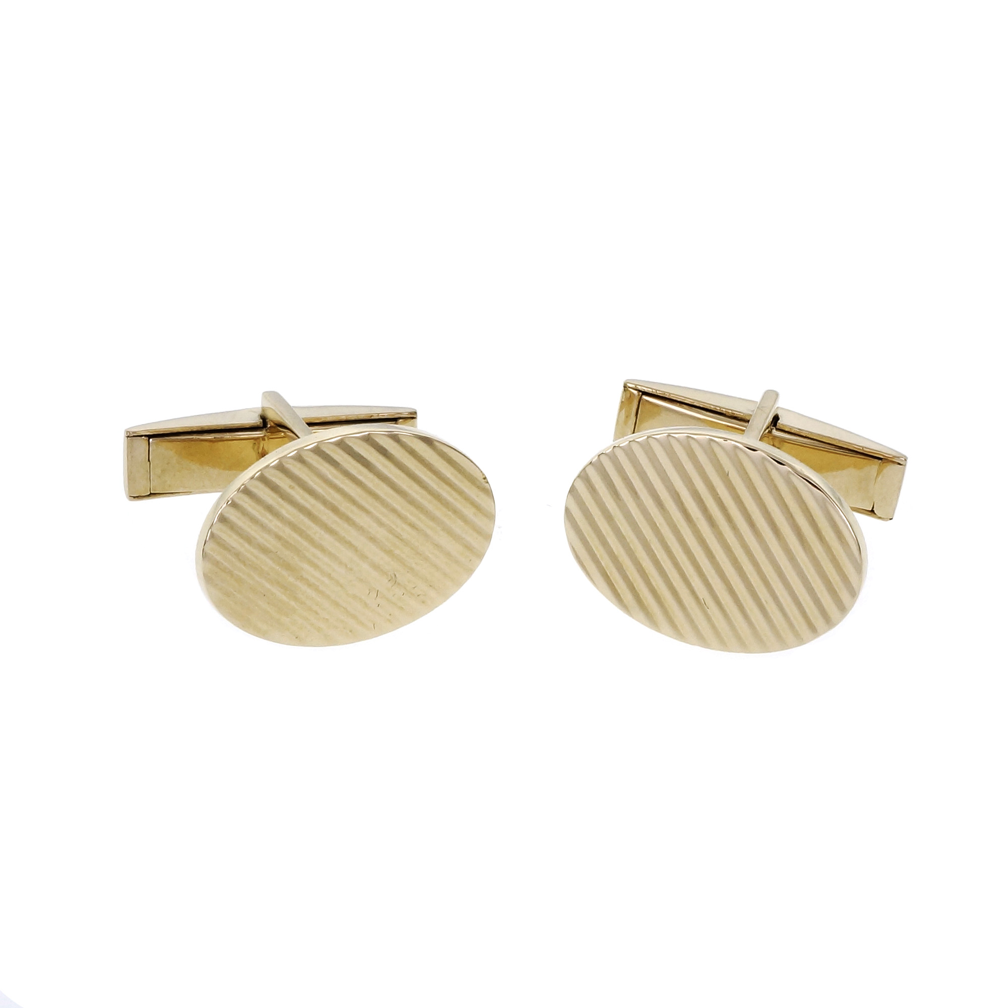 Vintage 1960 Larter  Sons Cuff Links 14k Yellow Gold
