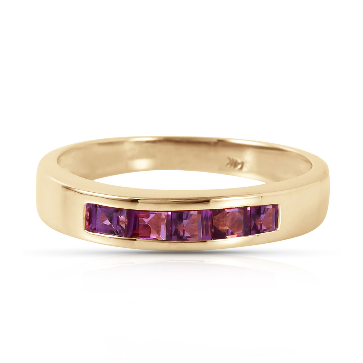 0.6 CTW 14K Solid Gold Bliss Is Found Here Amethyst Ring