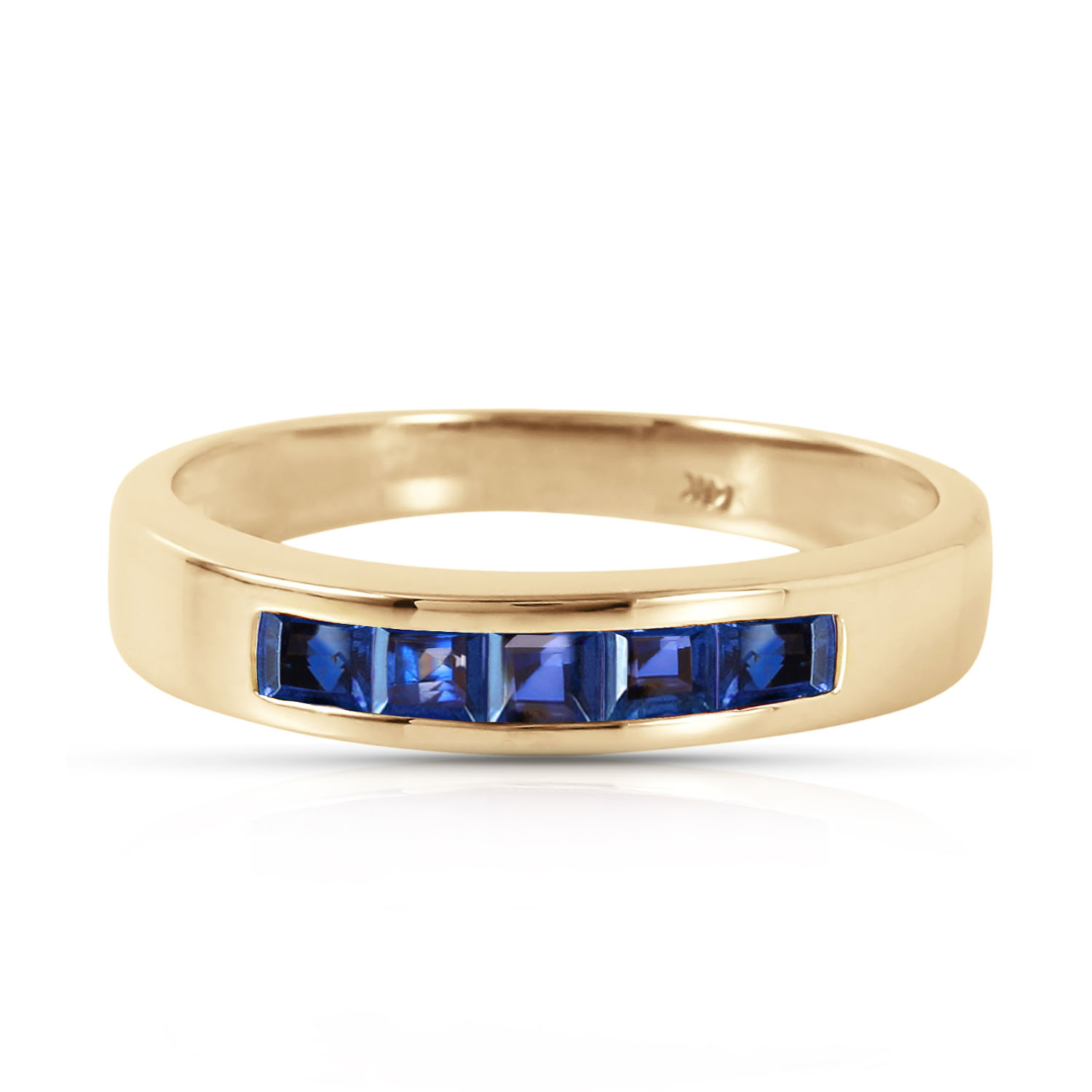 0.6 CTW 14K Solid Gold Bashful Meeting Sapphire Ring