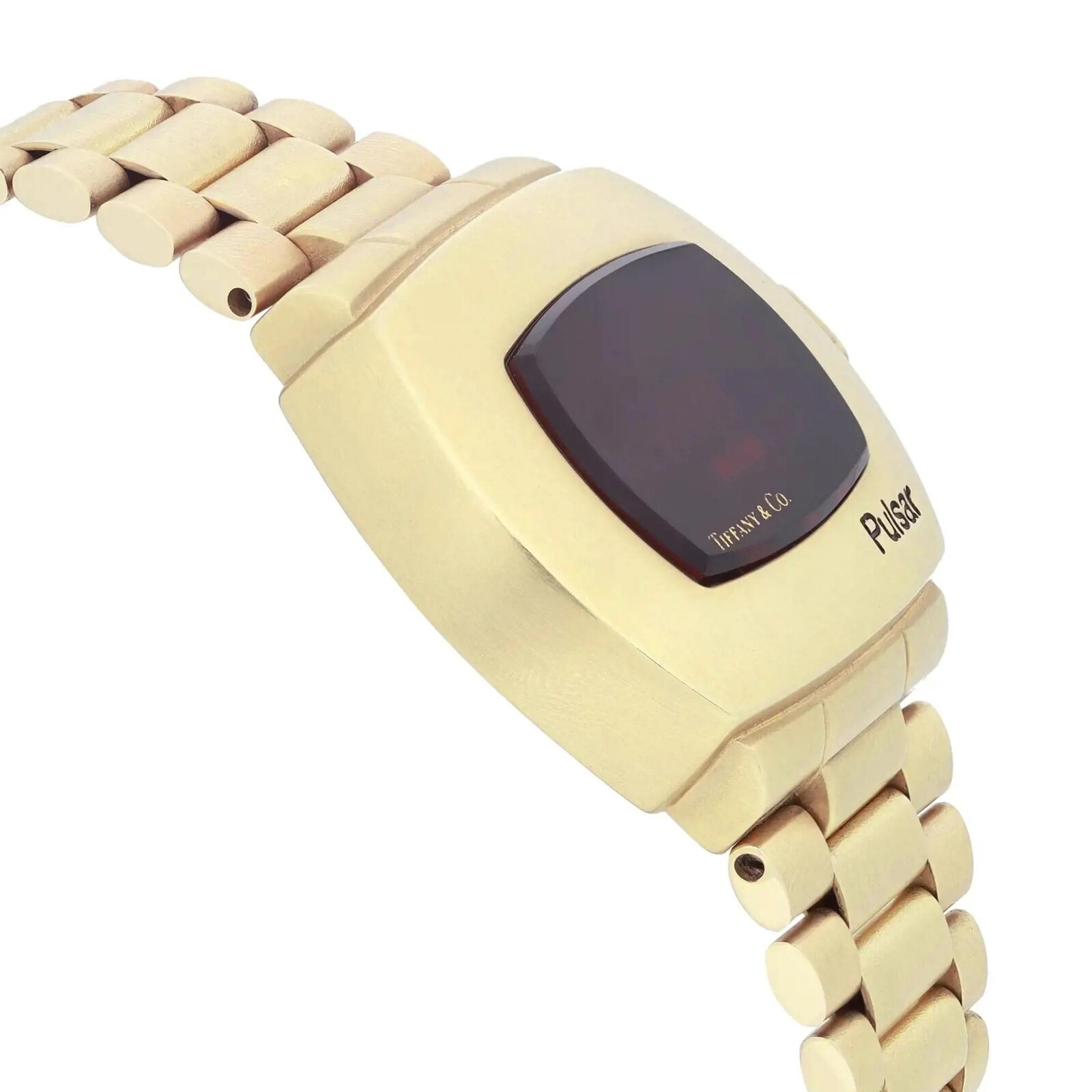 Vintage Tiffany And Co Pulsar P2 14K Yellow Gold Quartz Led