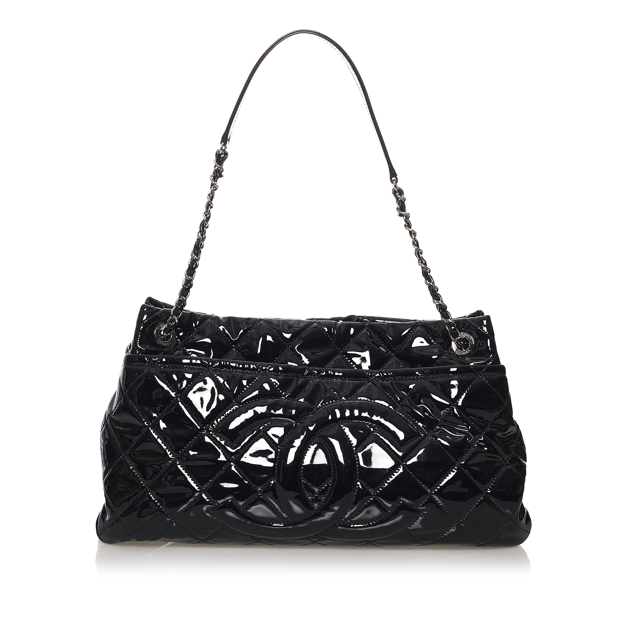 Chanel CC Matelasse Patent Leather Shoulder Bag