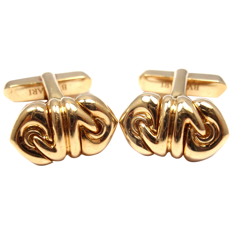 Bulgari Bvlgari 18K Yellow Gold Cufflinks