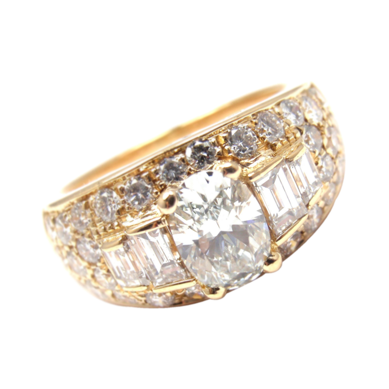 Bulgari 18K Yellow Gold Diamond Band Ring