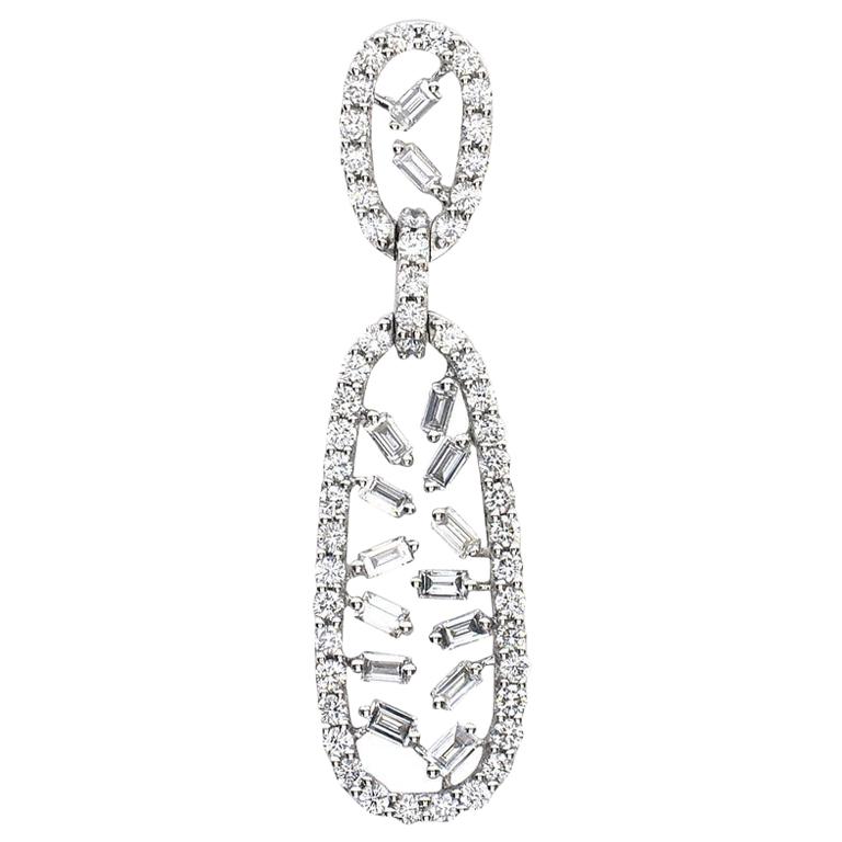 2.94 Carat Baguette Diamond Fashion Pendant