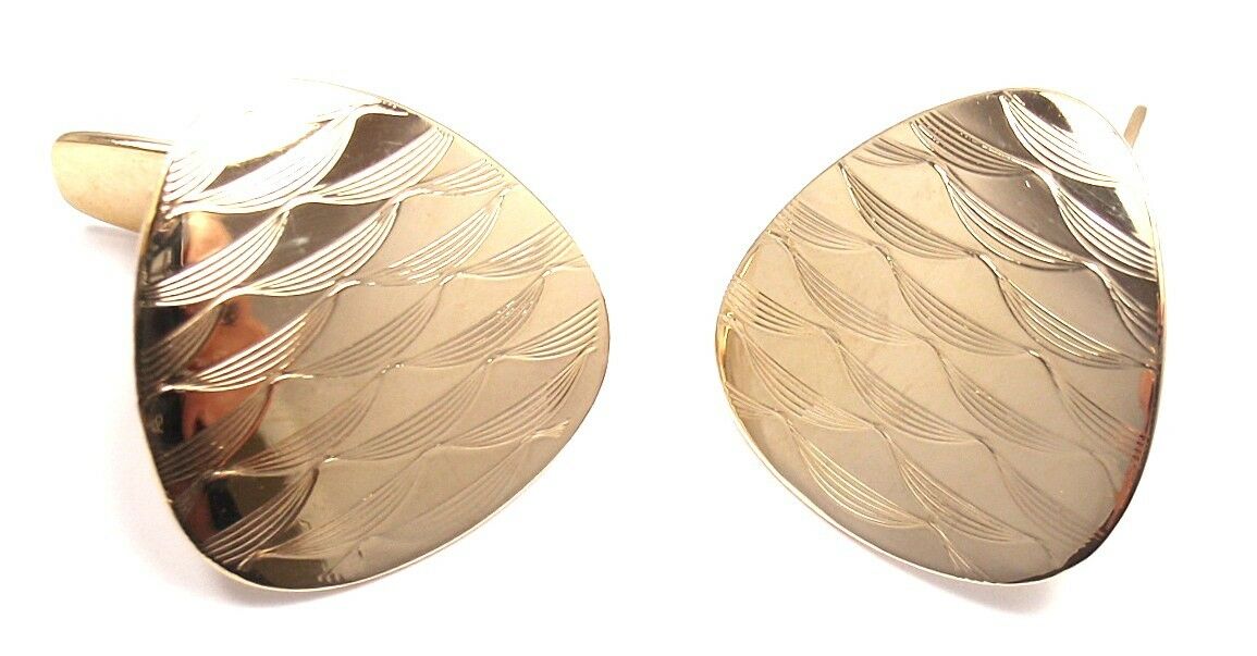 AUTHENTIC VINTAGE TIFFANY  CO 14K YELLOW GOLD LARGE CUFFLINKS