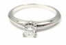 TIFFANY  CO PLATINUM SQUARE CUT DIAMOND 0.22CT VS2 D TRIPLE X ENGAGEMENT RING