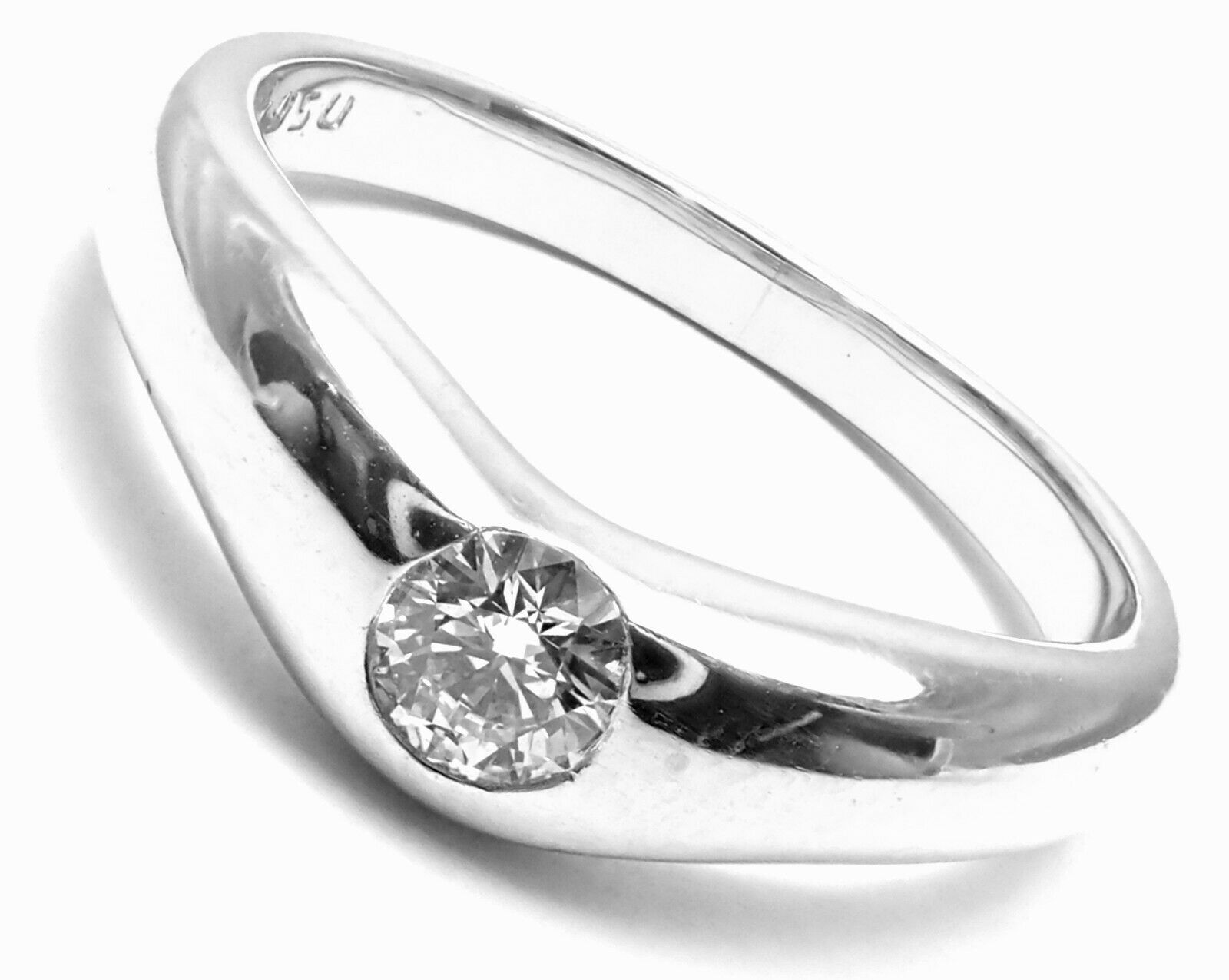 TIFFANY  Co. PLATINUM PERETTI DIAMOND 0.18ct BAND RING