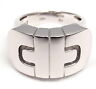 BVLGARI BULGARI 18K WHITE GOLD PARENTESI RING BAND SIZE 5
