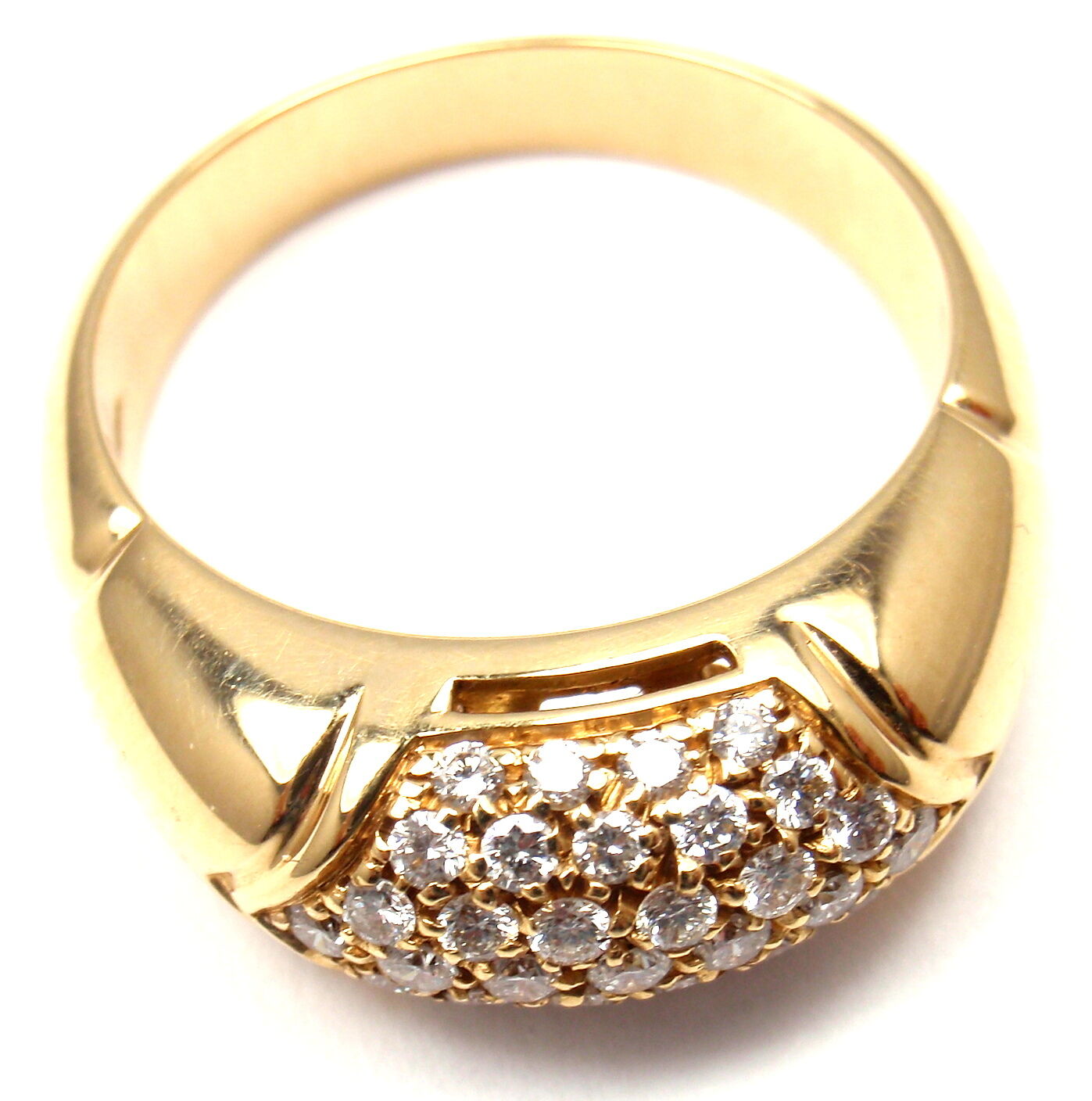 BULGARI BVLGARI 18k Yellow Gold Diamond Band Ring