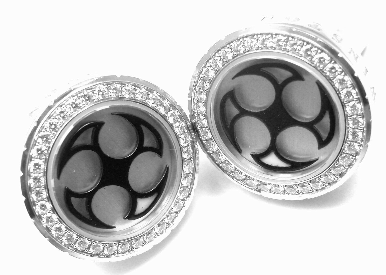 Harry Winston Ocean 18k White Gold Diamond Cufflinks