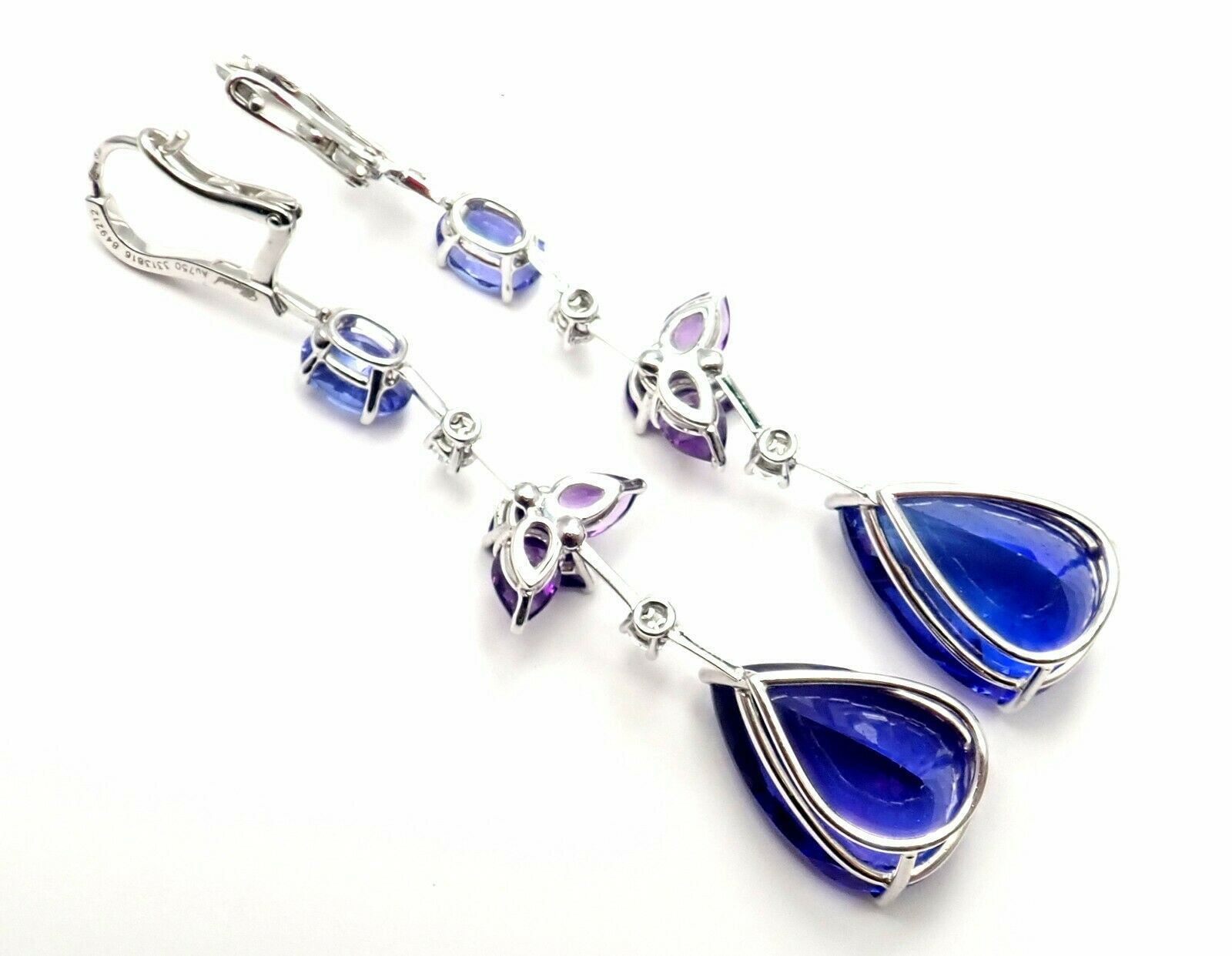 Chopard High Jewelry 18k Gold Diamond Tanzanite Amethyst Earrings