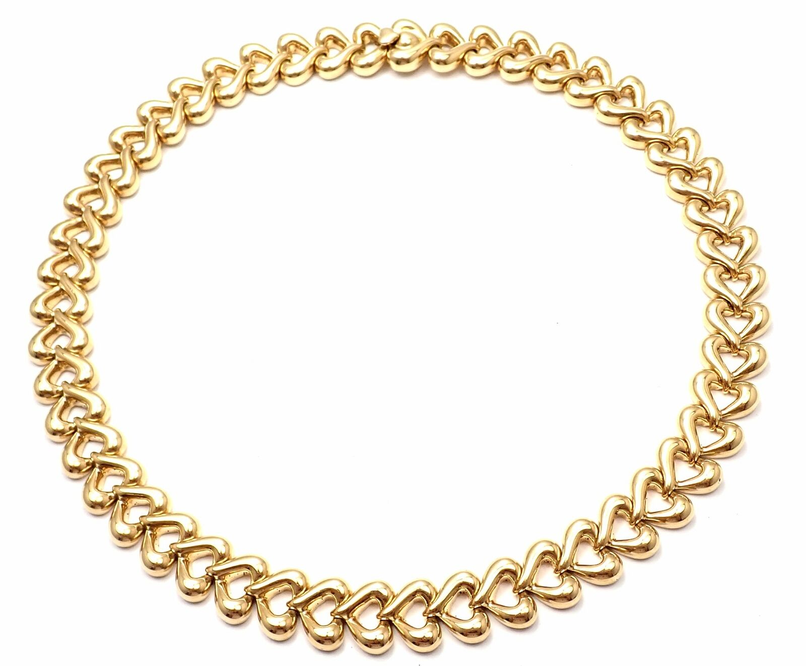 Van Cleef & Arpels 18k Yellow Gold Heart Choker Necklace