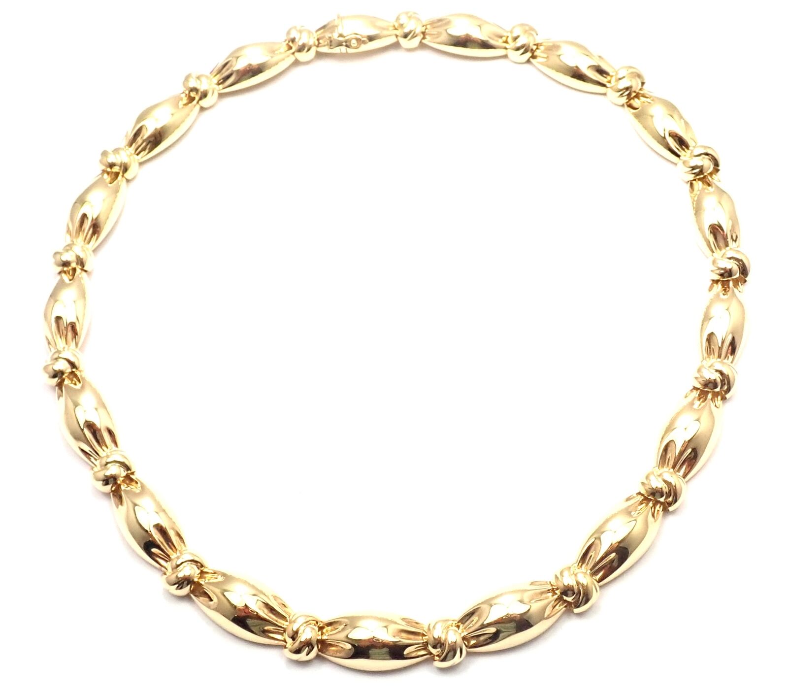Van Cleef & Arpels 18k Yellow Gold Knotted Link Necklace