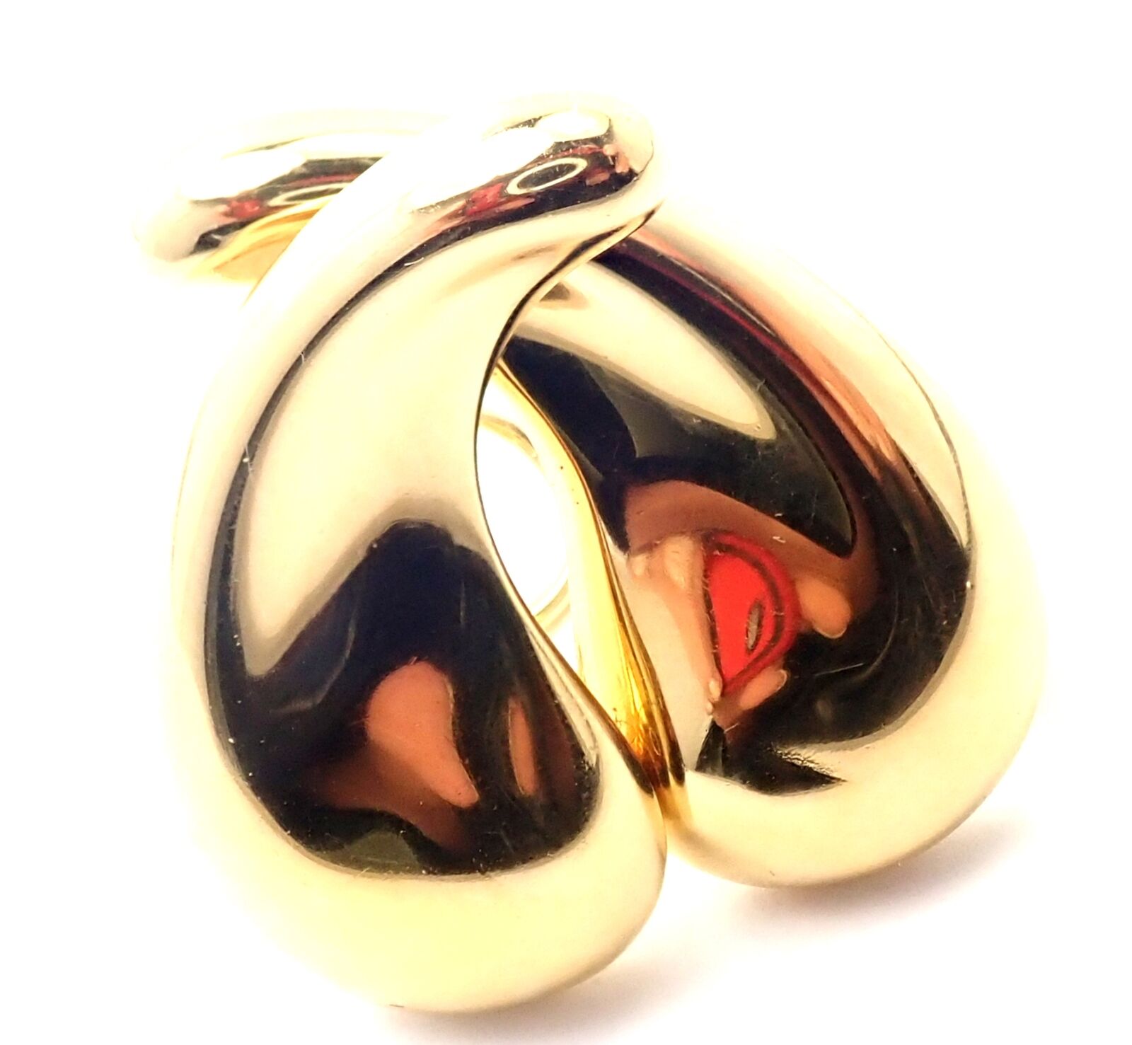 Tiffany  Co Elsa Peretti 18k Yellow Gold Extra Large Bean Earrings