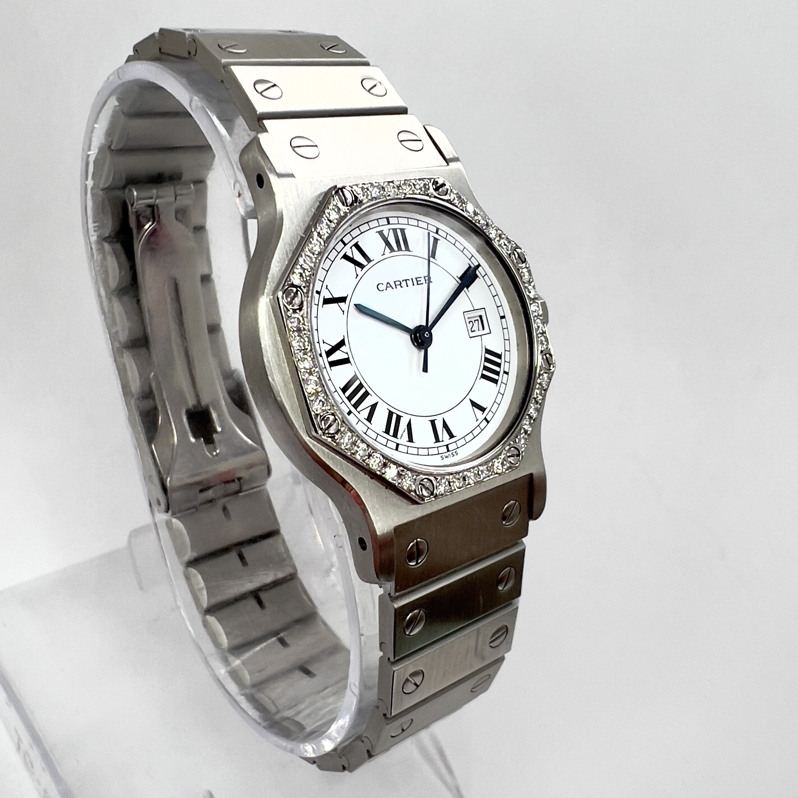 CARTIER SANTOS OCTAGON Automatic DIAMOND Watch | | Buy at  display picture 2