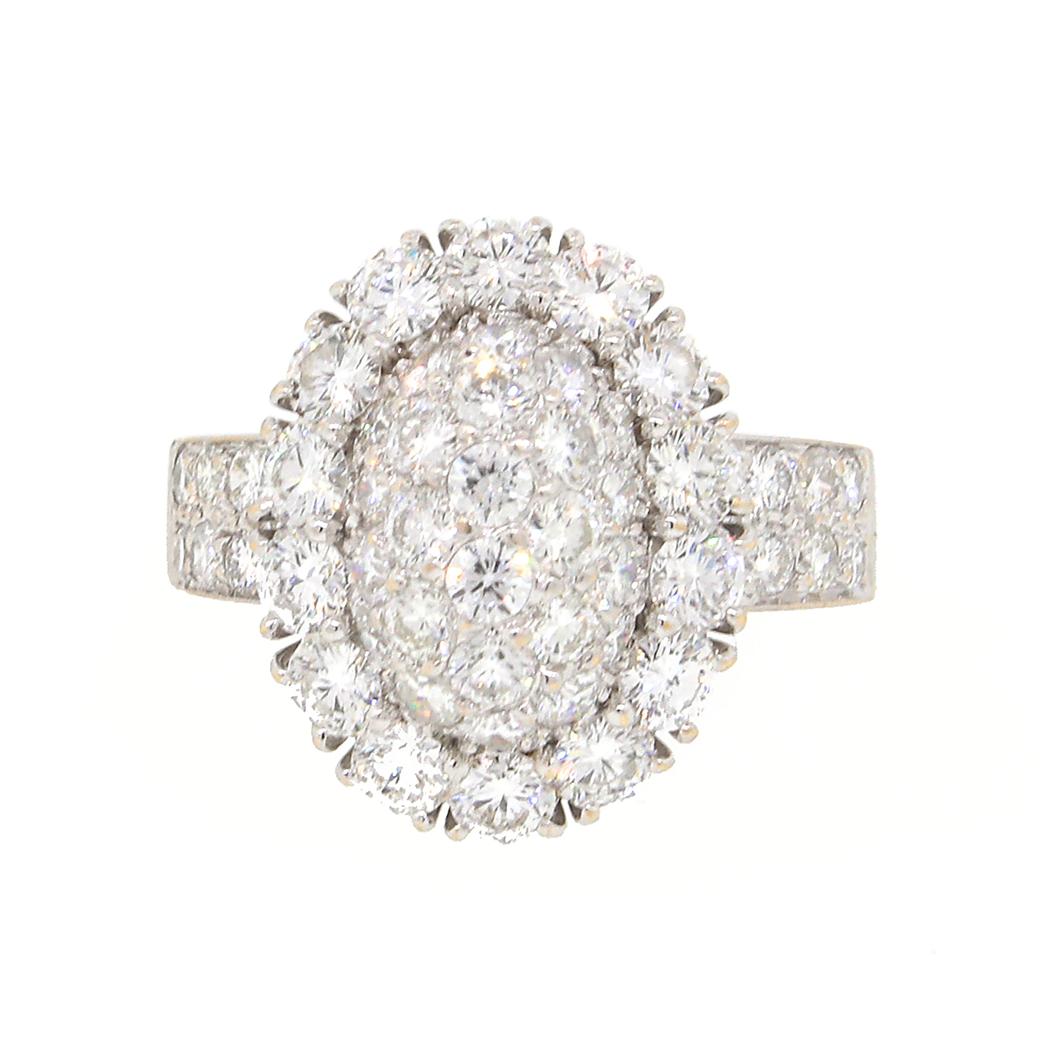 Rare Van Cleef and Arpels Diamond Cluster Ring