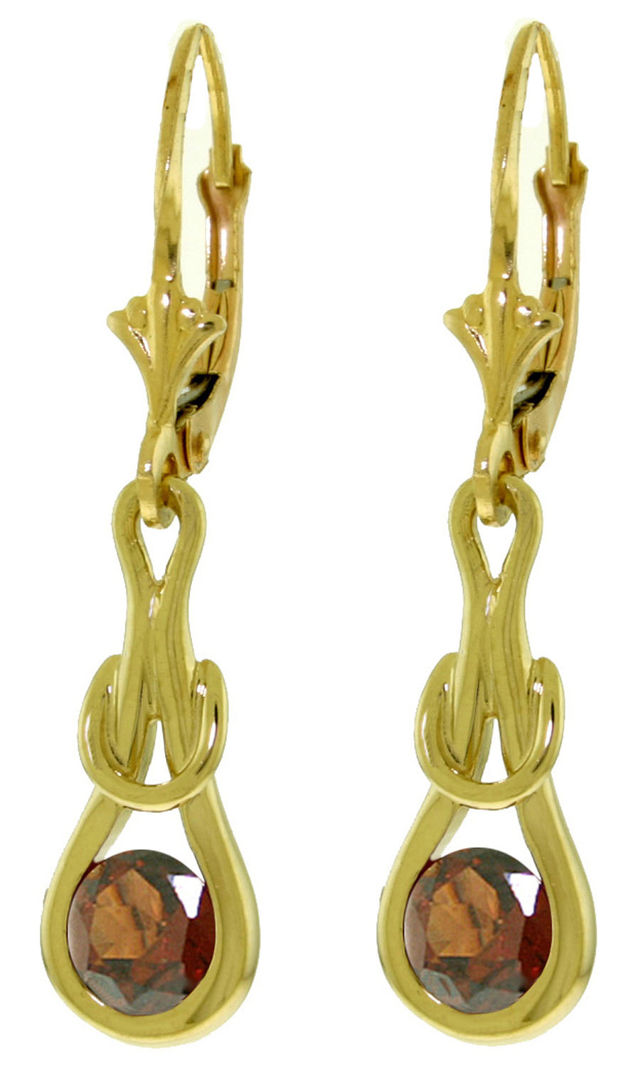 1.3 CTW 14K Solid Gold Elysian Garnet Earrings