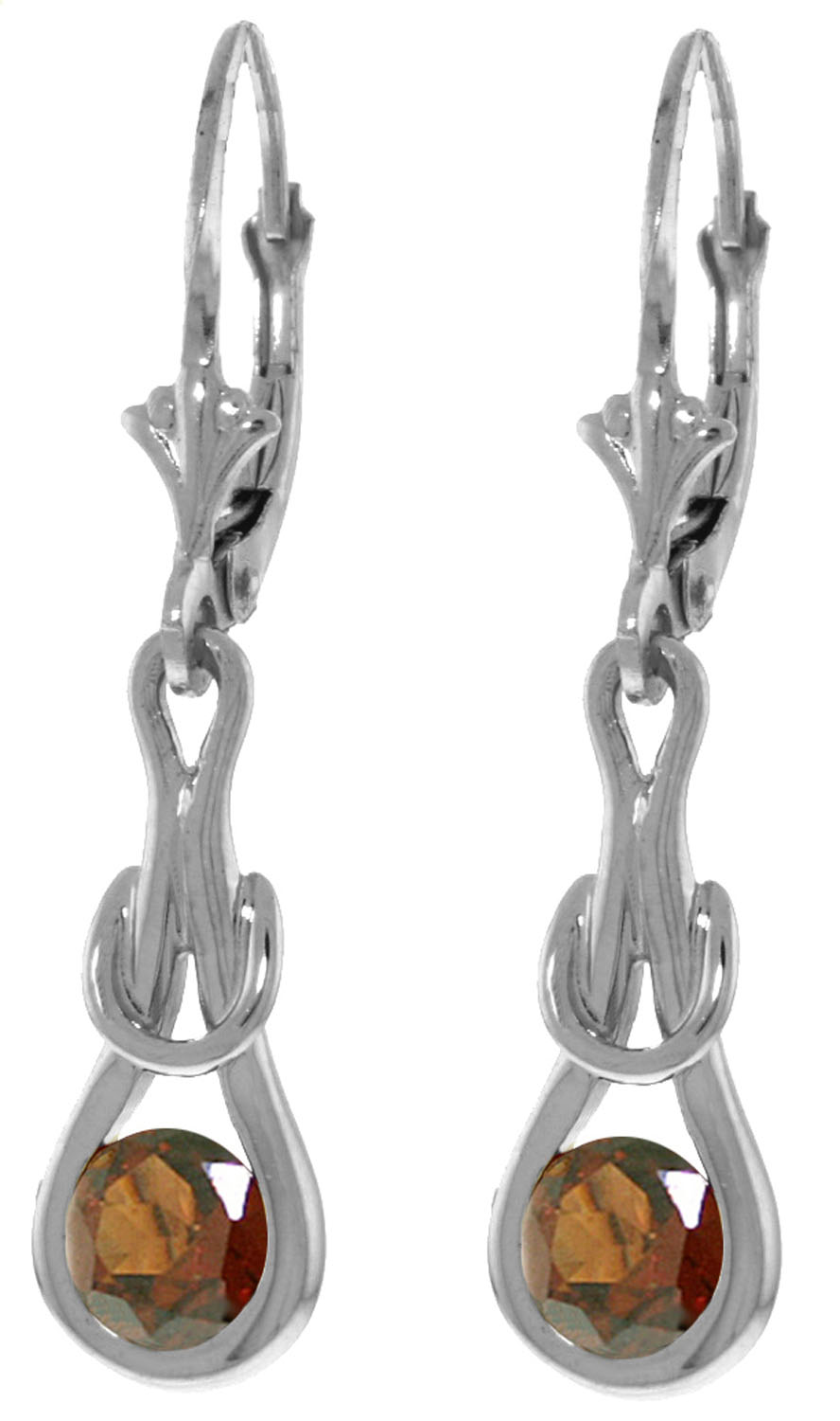 1.3 CTW 14K Solid White Gold This Side Earrings