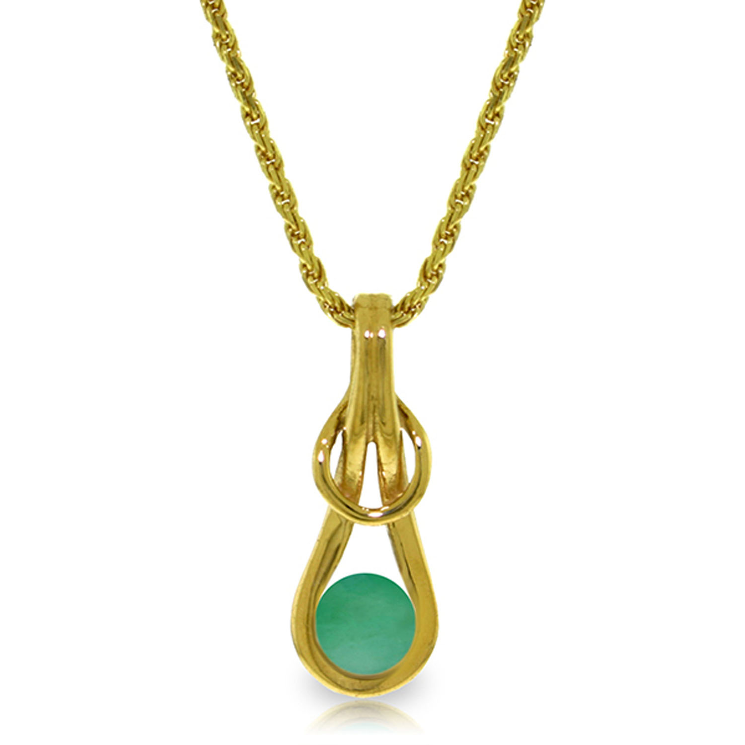 0.65 CTW 14K Solid Gold Homage Emerald Necklace