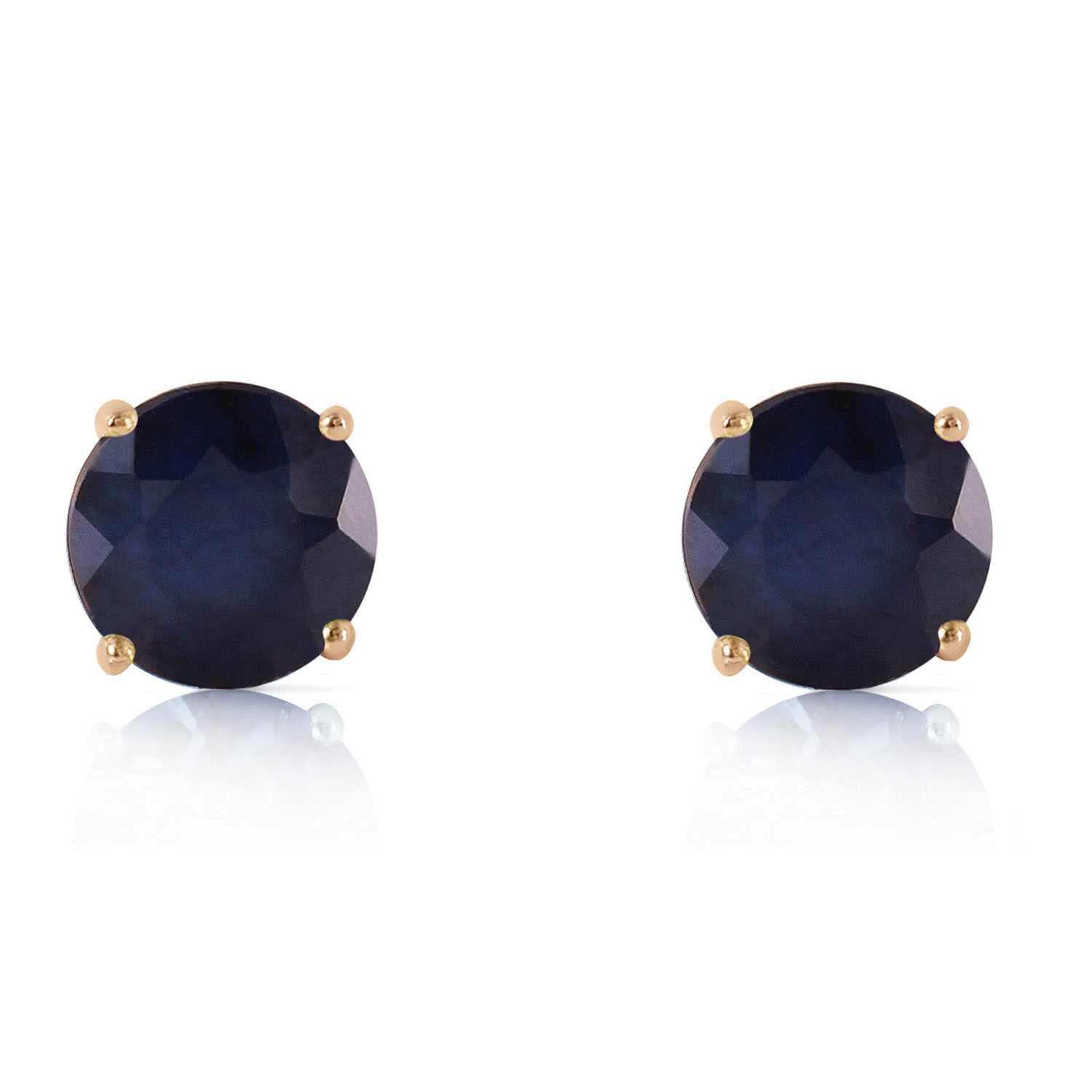 3.3 CTW 14K Solid Gold Once Upon A Love Sapphire Earrings