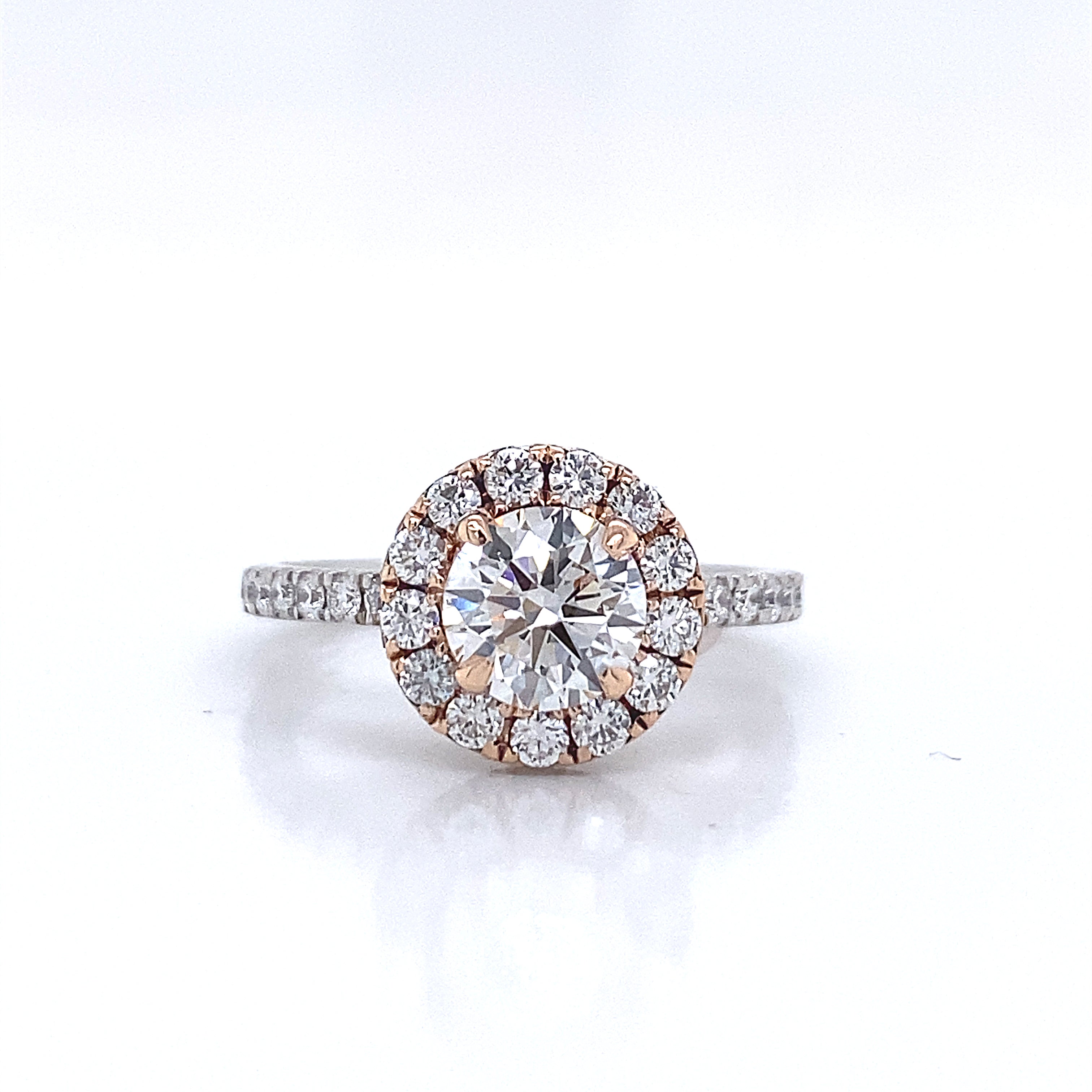 2 Carat Lab Grown Diamond Engagement Ring IGI Certified Halo
