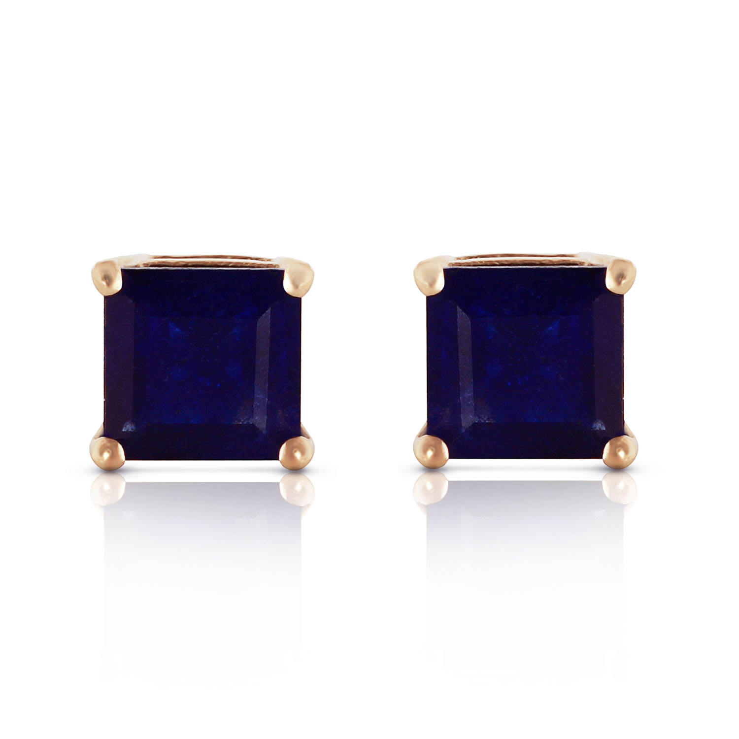 2.9 CTW 14K Solid Gold My Last Love Sapphire Earrings