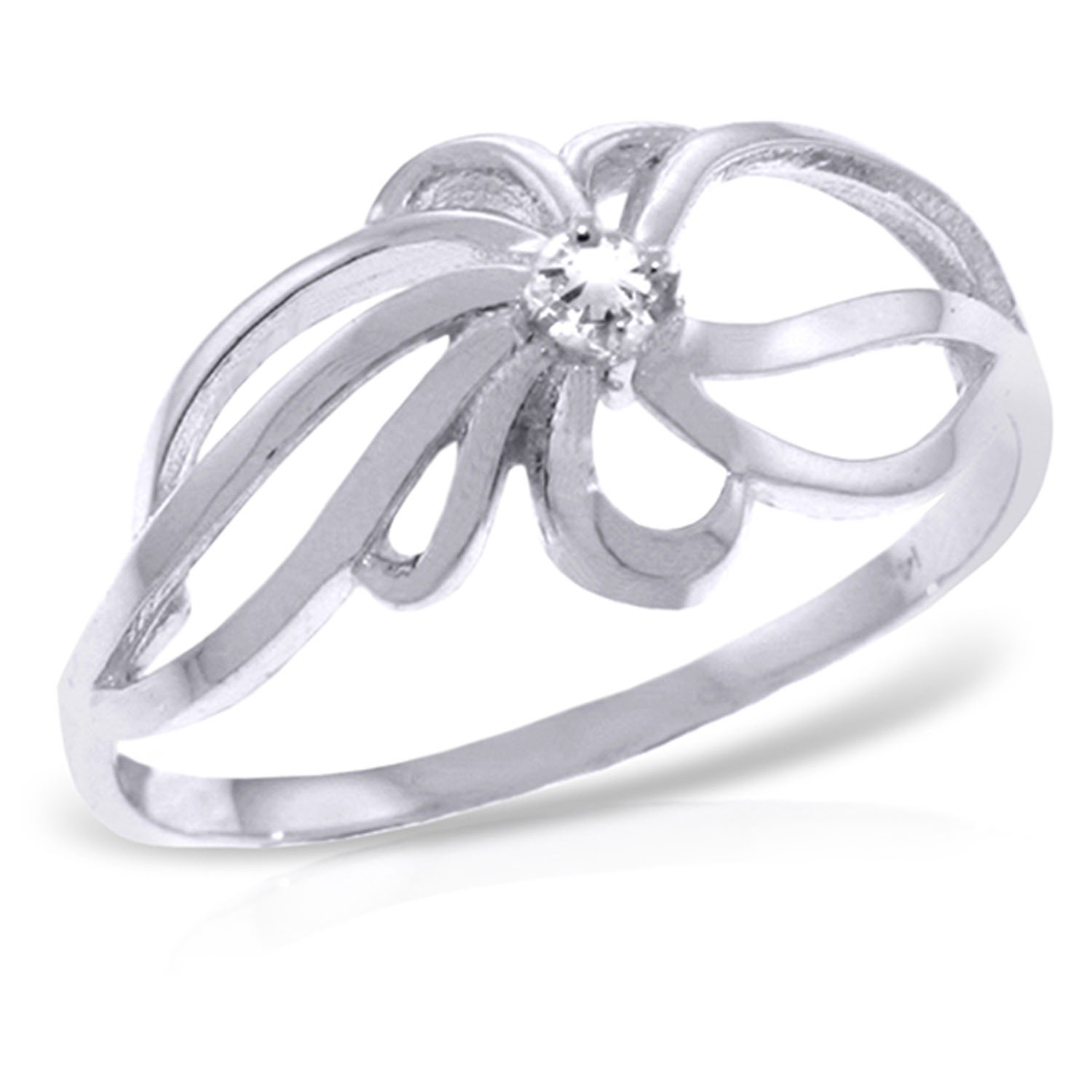 0.05 CTW 14K Solid White Gold Allegories Diamond Ring