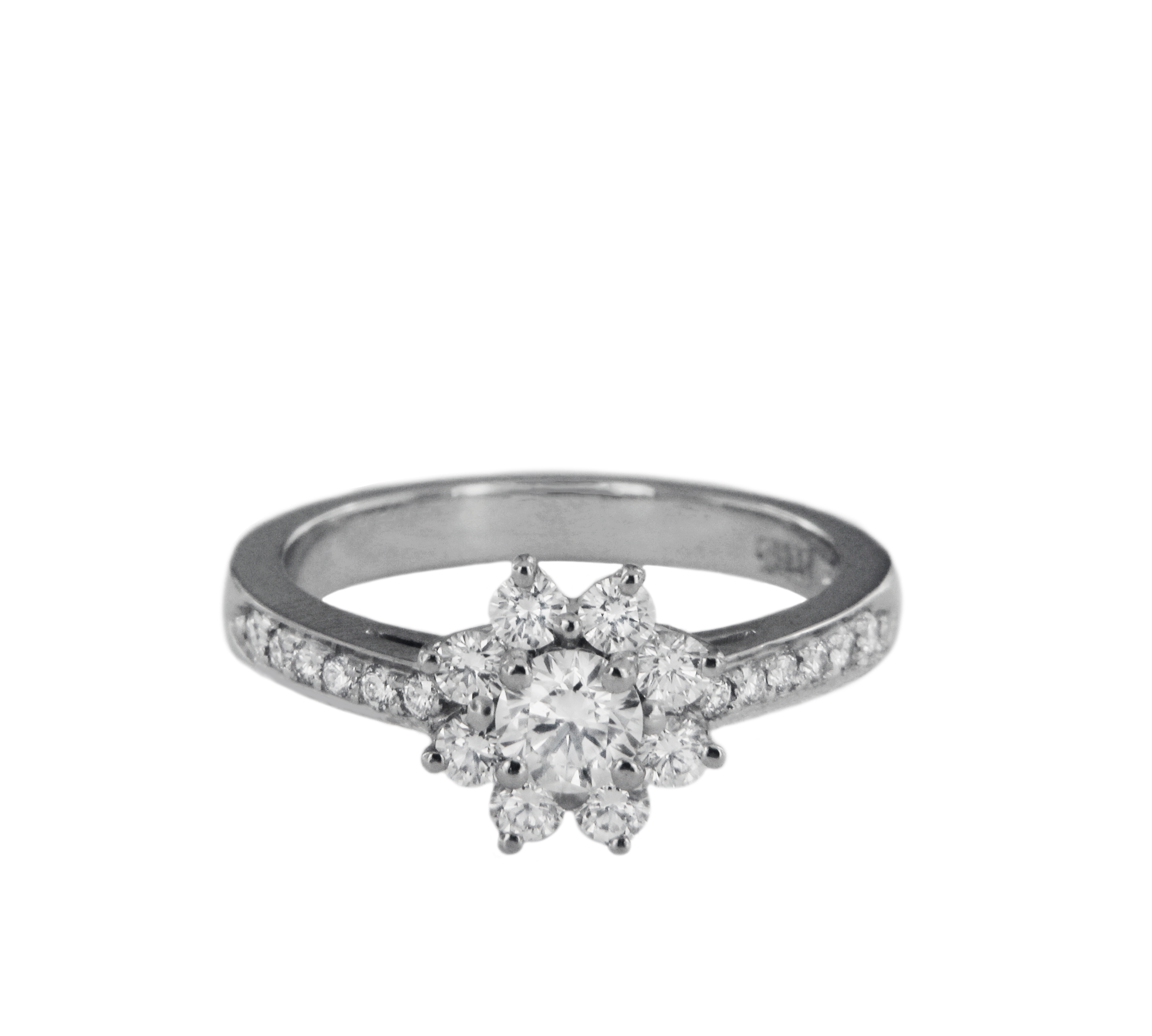 Tiffany  Co. Flora Ring Platinum and Diamonds