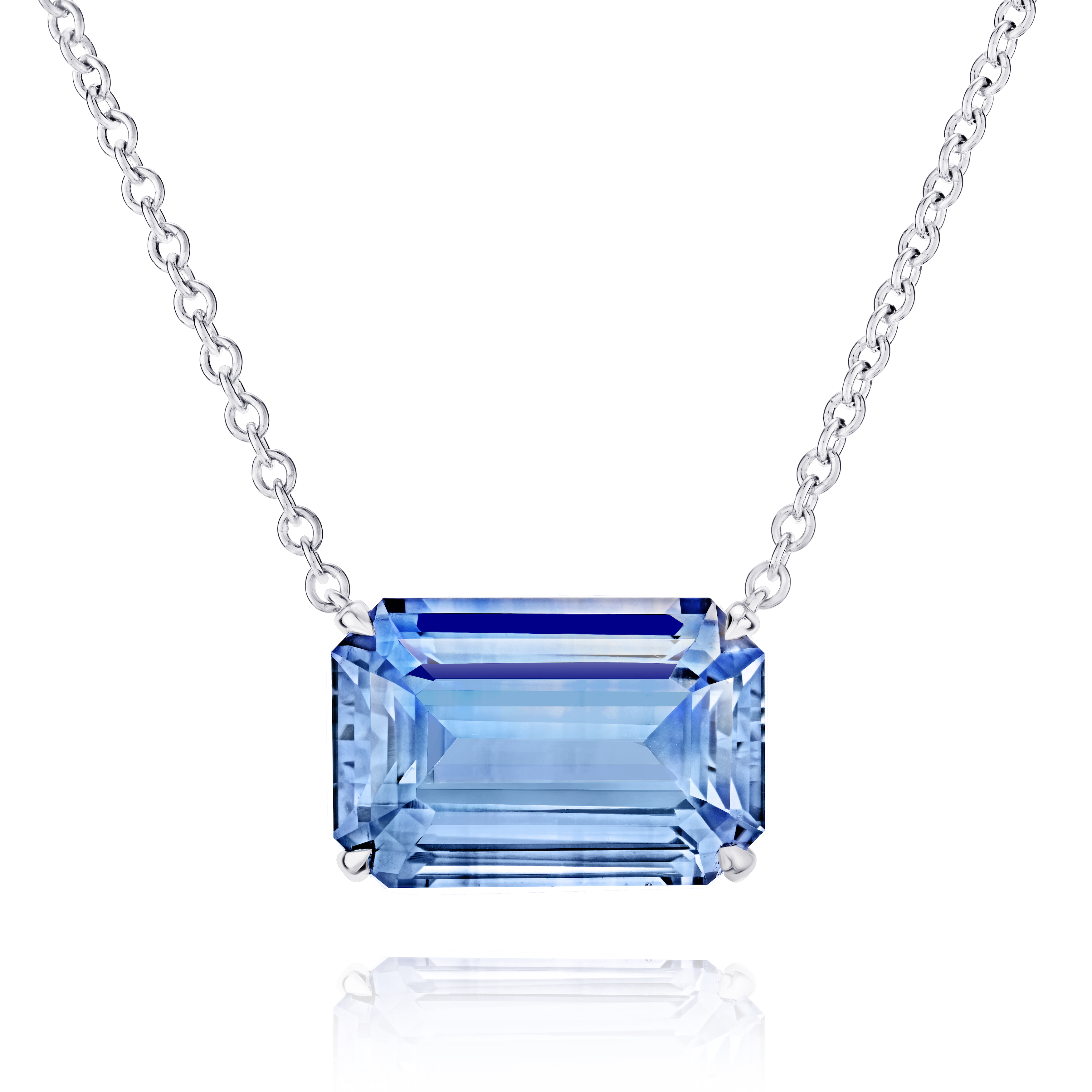 David Gross Emerald Blue Sapphire Pendat