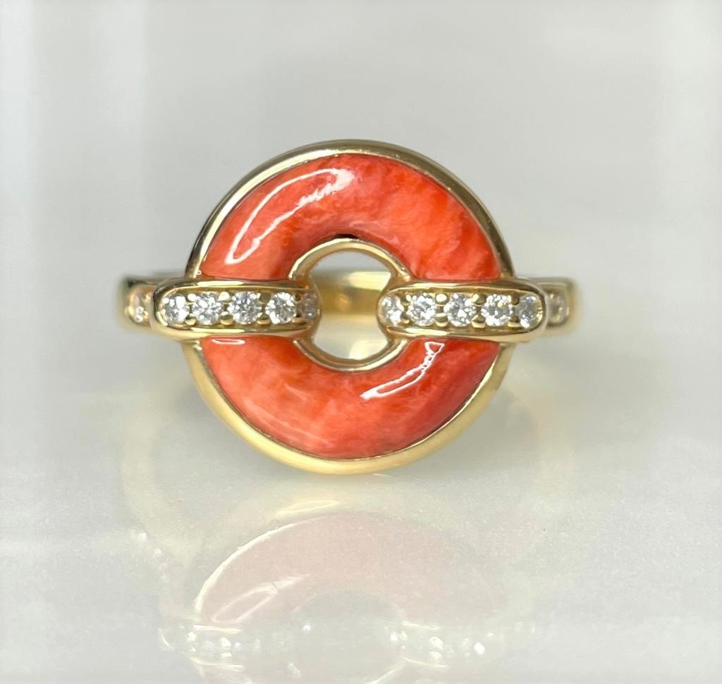 Kabana 14K Yellow Gold Sphene Diamond Ring