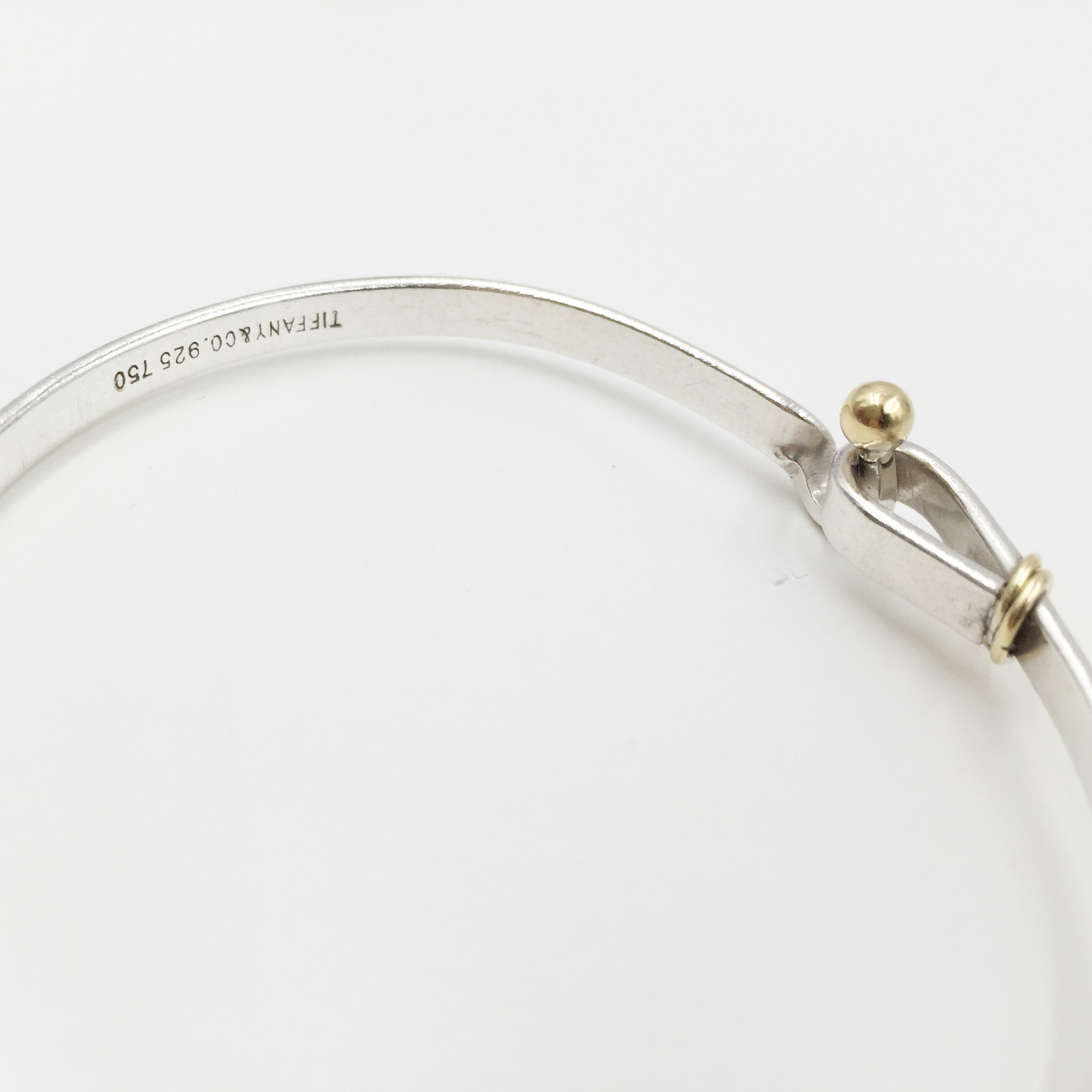 18K Gold Silver Hook And Eye Bracelet | Tiffany & Co. | Buy at