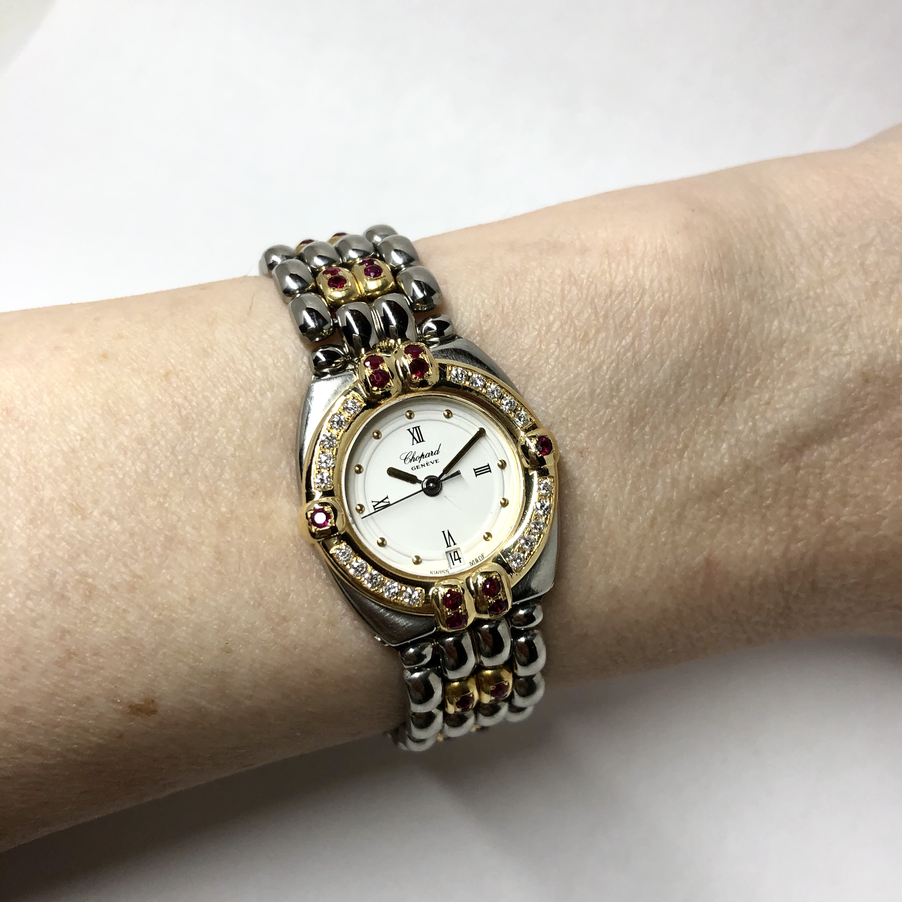 CHOPARD GSTAAD Quartz 24mm 2 Tone DIAMOND Watch Chopard Gstaad – Analog:Shift main image 2
