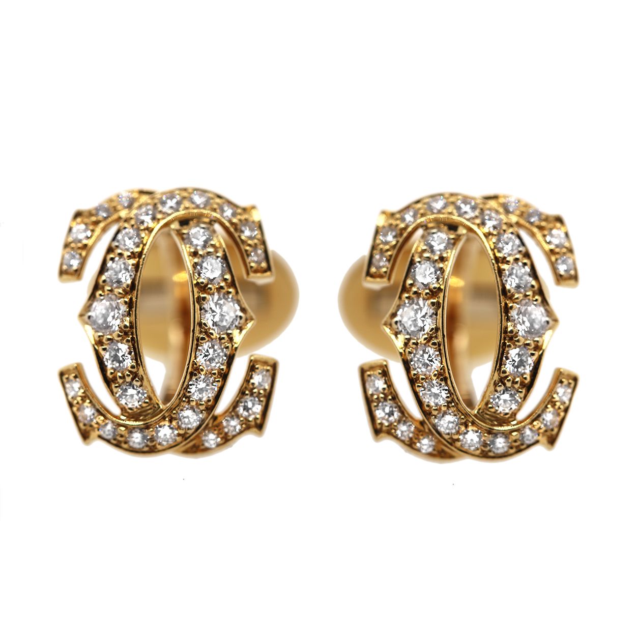Cartier 18k Gold and Diamond Penelope Cufflinks