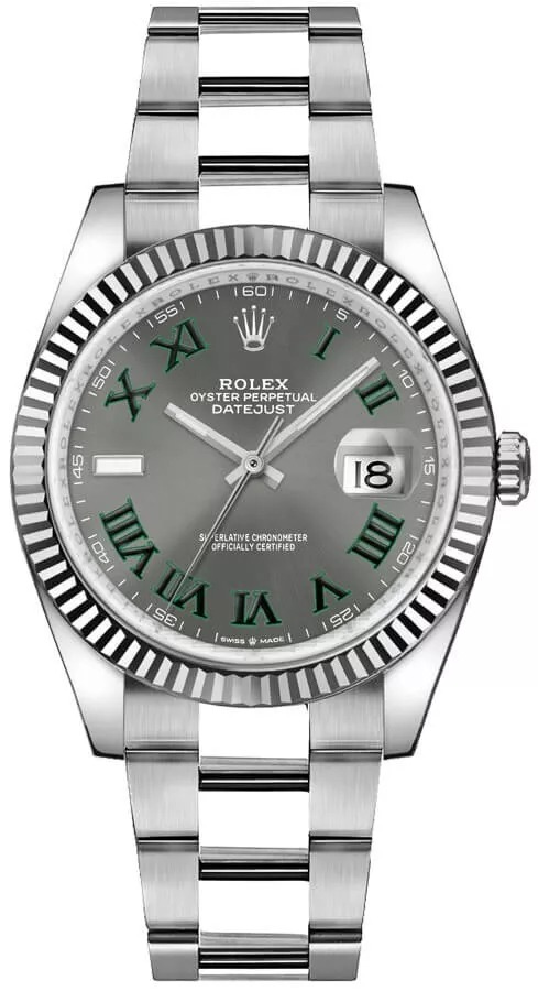 Rolex Datejust 36 Slate Grey Wimbledon Dial Self-Winding Date Mens Swiss Watch
