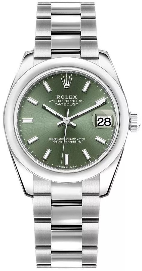 Rolex Datejust Mint Green Dial Womens Automatic Luxury Watch