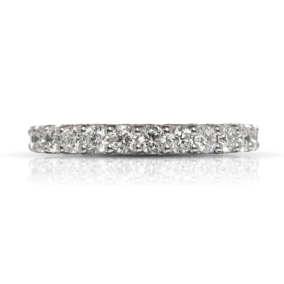 3 CARAT DIAMOND ETERNITY BAND WITH MICRO PAVE IN PLATINUM / 18K / 14K GOLD 2.75 CT F SI1 BY MIKE NEKTA