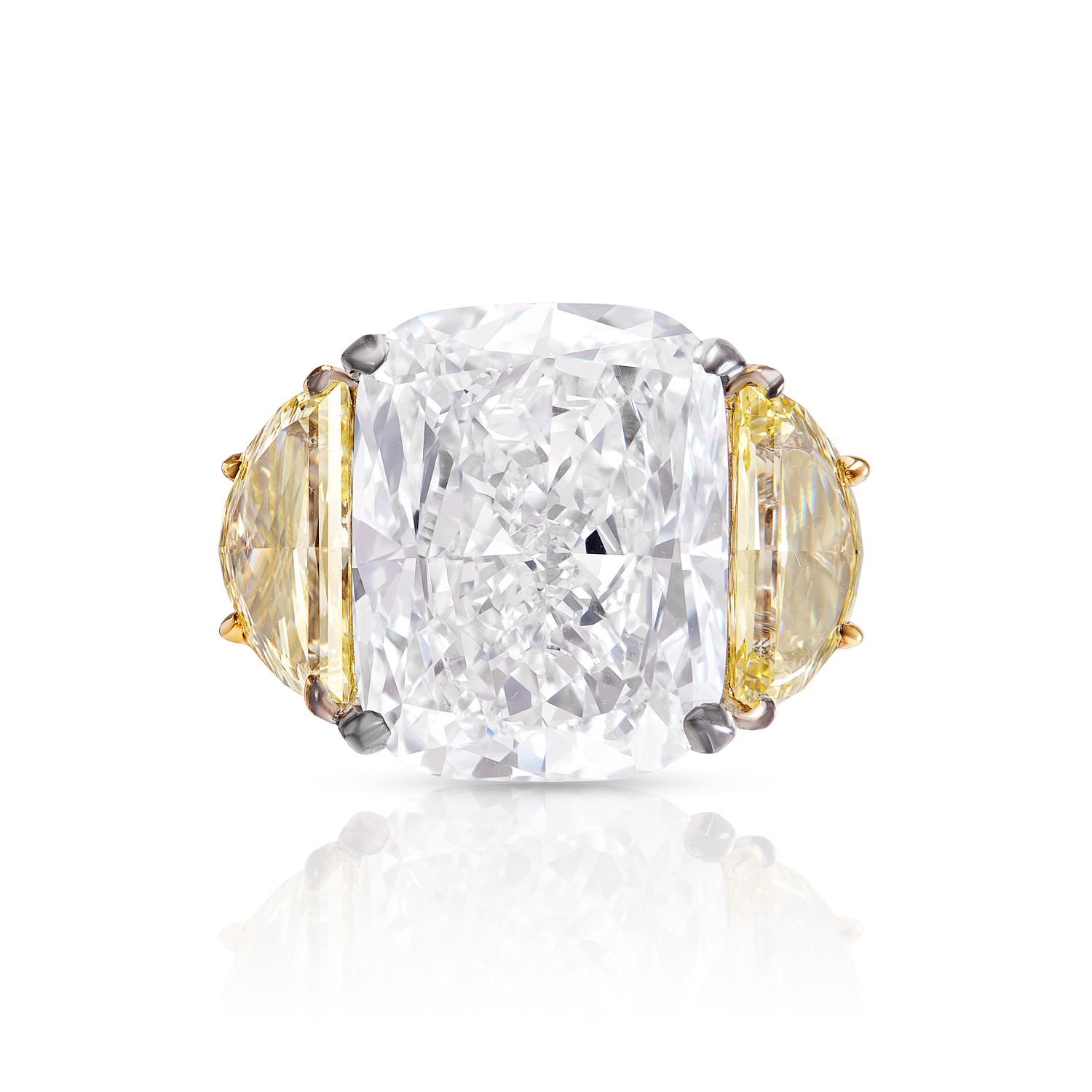 Reagan  Carats Cushion Cut Earth Mined VS1 Diamond Engagement Ring in Platinum. GIA
