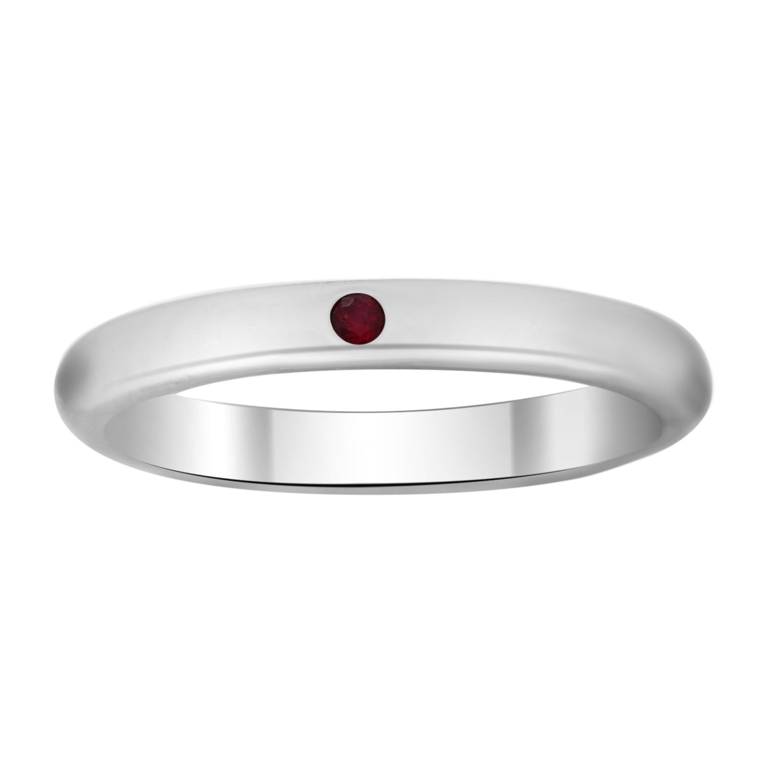 Tiffany  Co. Elsa Peretti Stackable Silver Pink Sapphire Ring Size 6