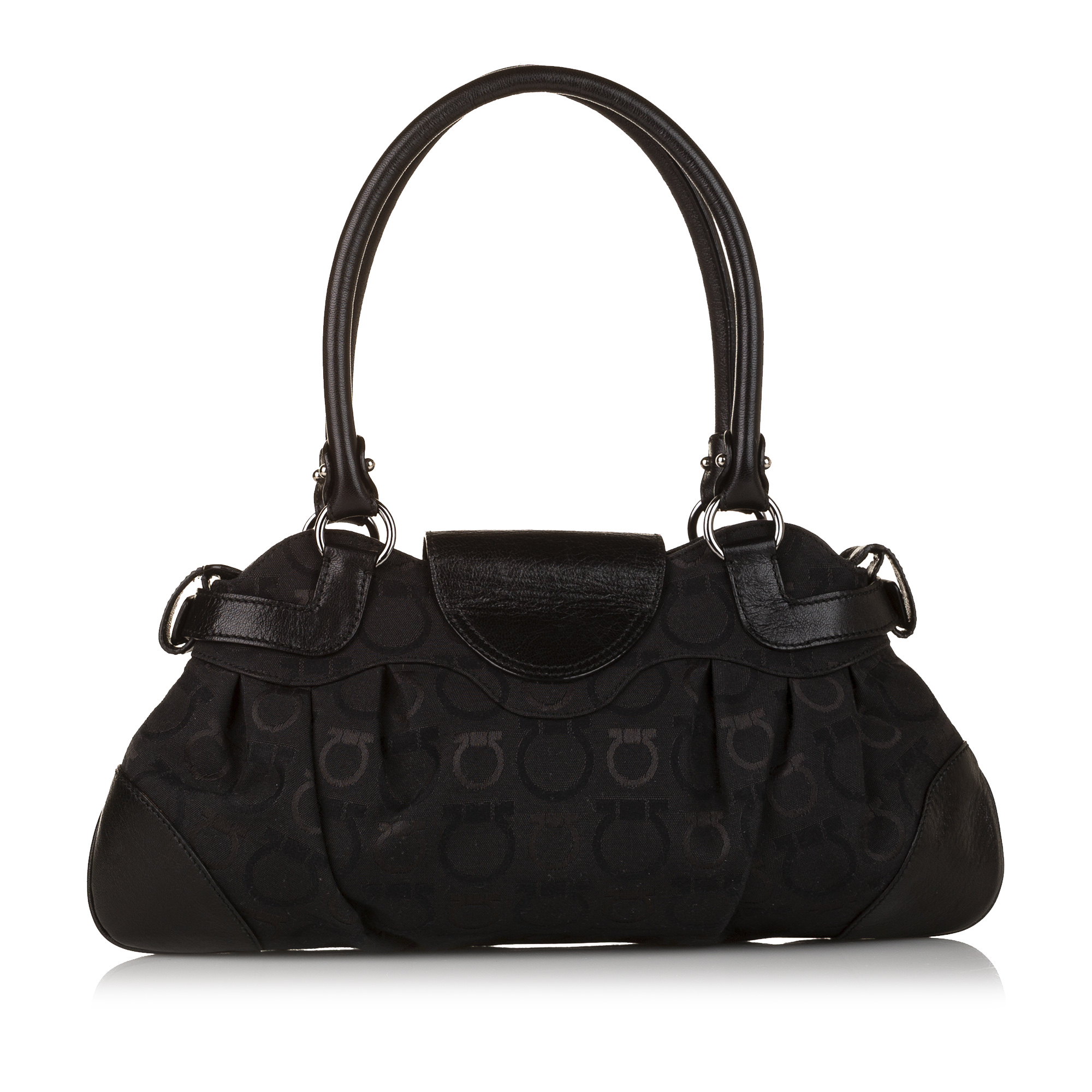 Ferragamo Gancini Marisa Canvas Handbag