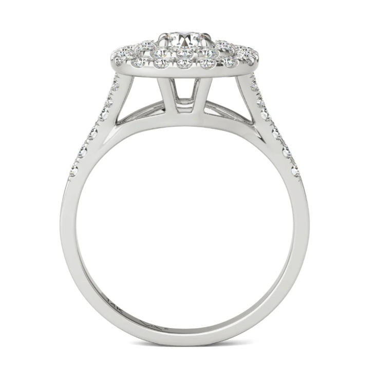 Halo Natural Diamond Ring