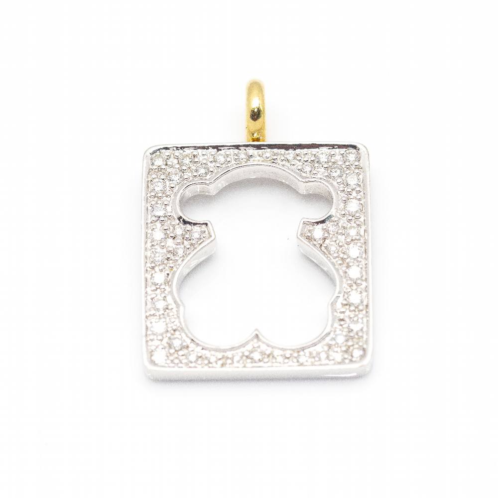 True Colgante Bicolor Con Diamantes