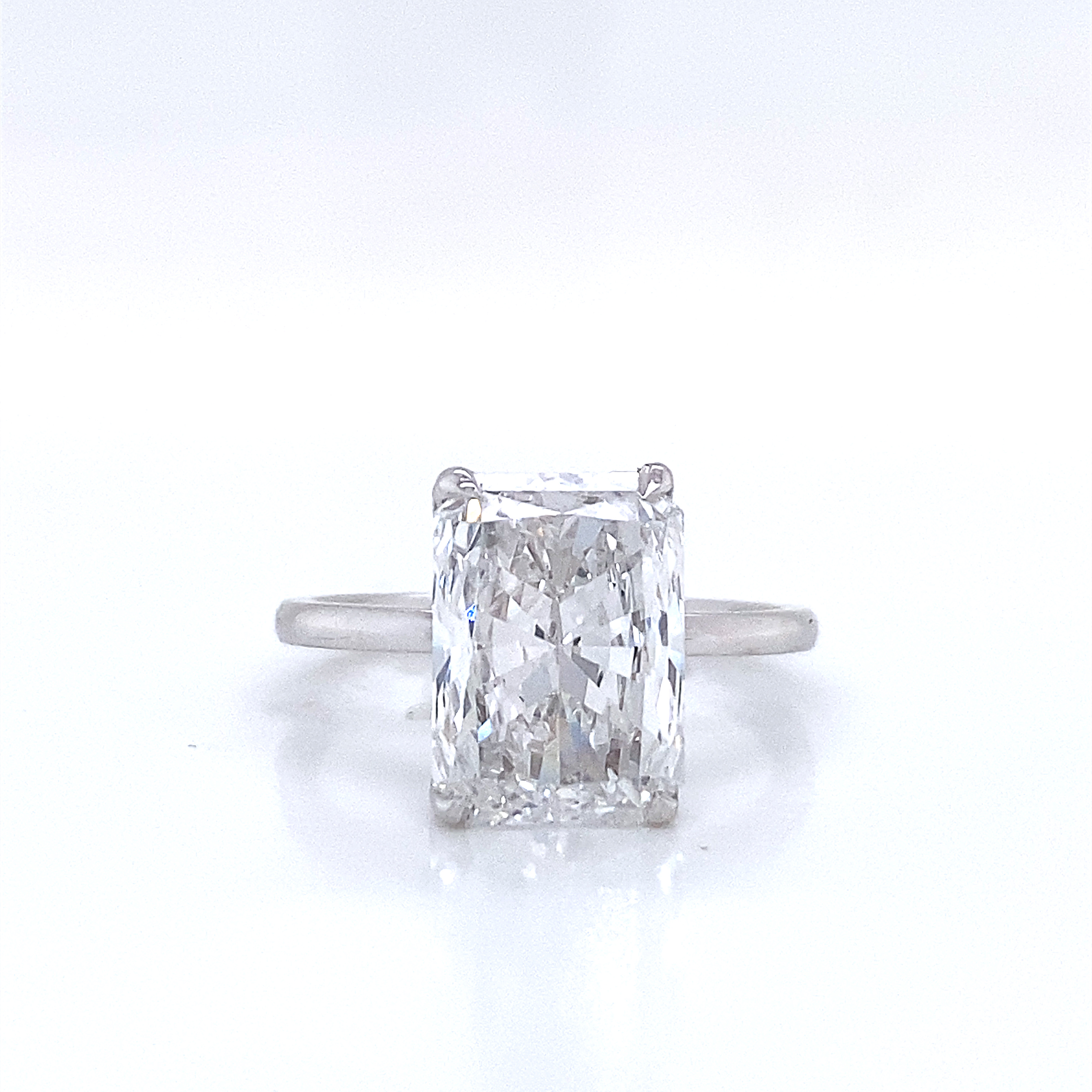 4 Carat Cushion Cut Lab Grown Diamond Engagement Ring Solitaire IGI Certified